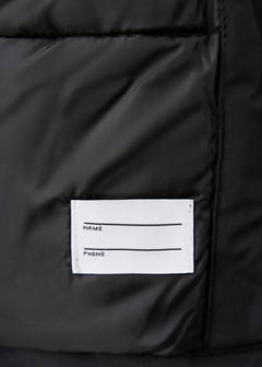 Puffer coat with fur-effect hood — Black 7