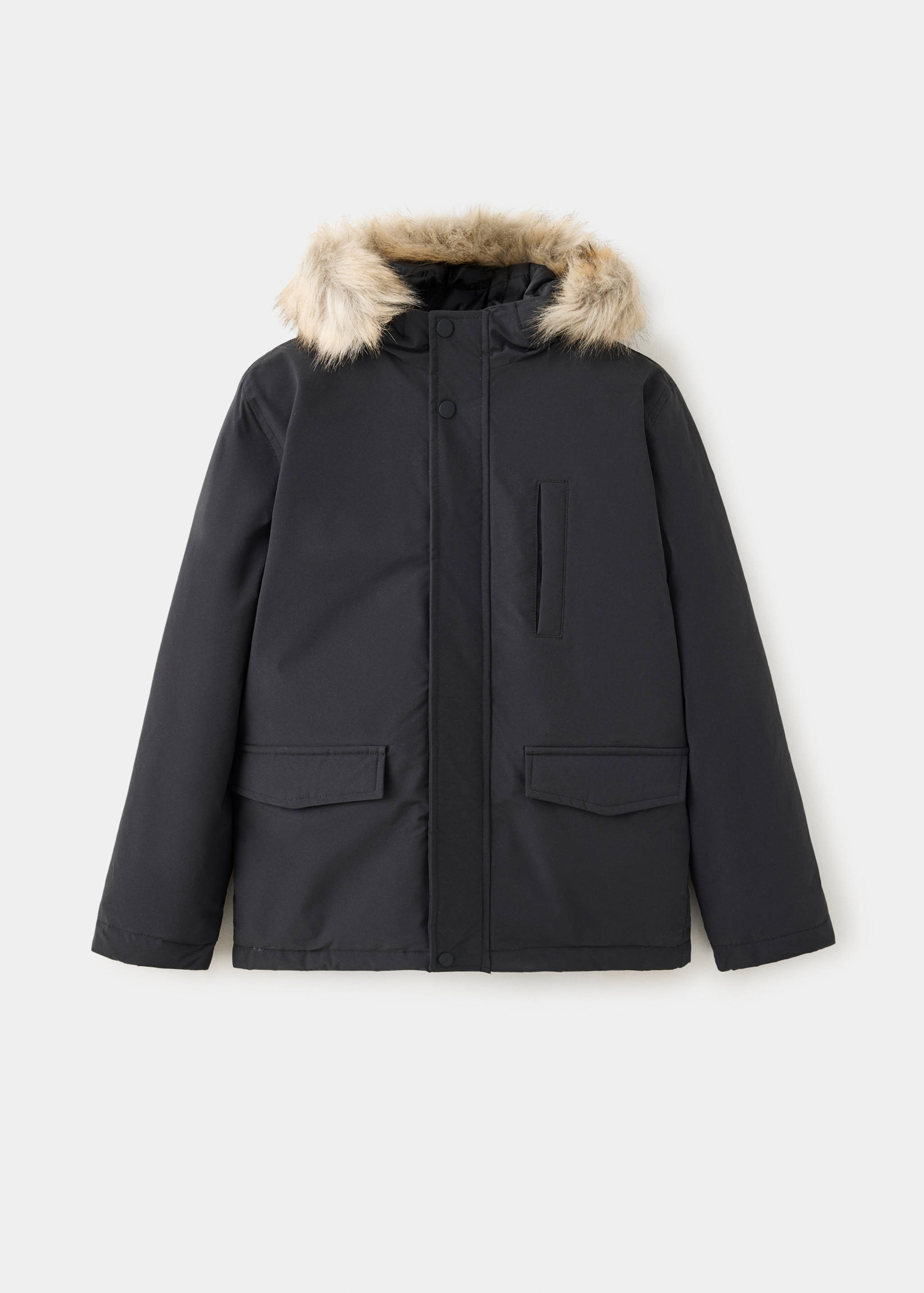 Anorak matelassé capuche imitation fourrure - Article sans modèle
