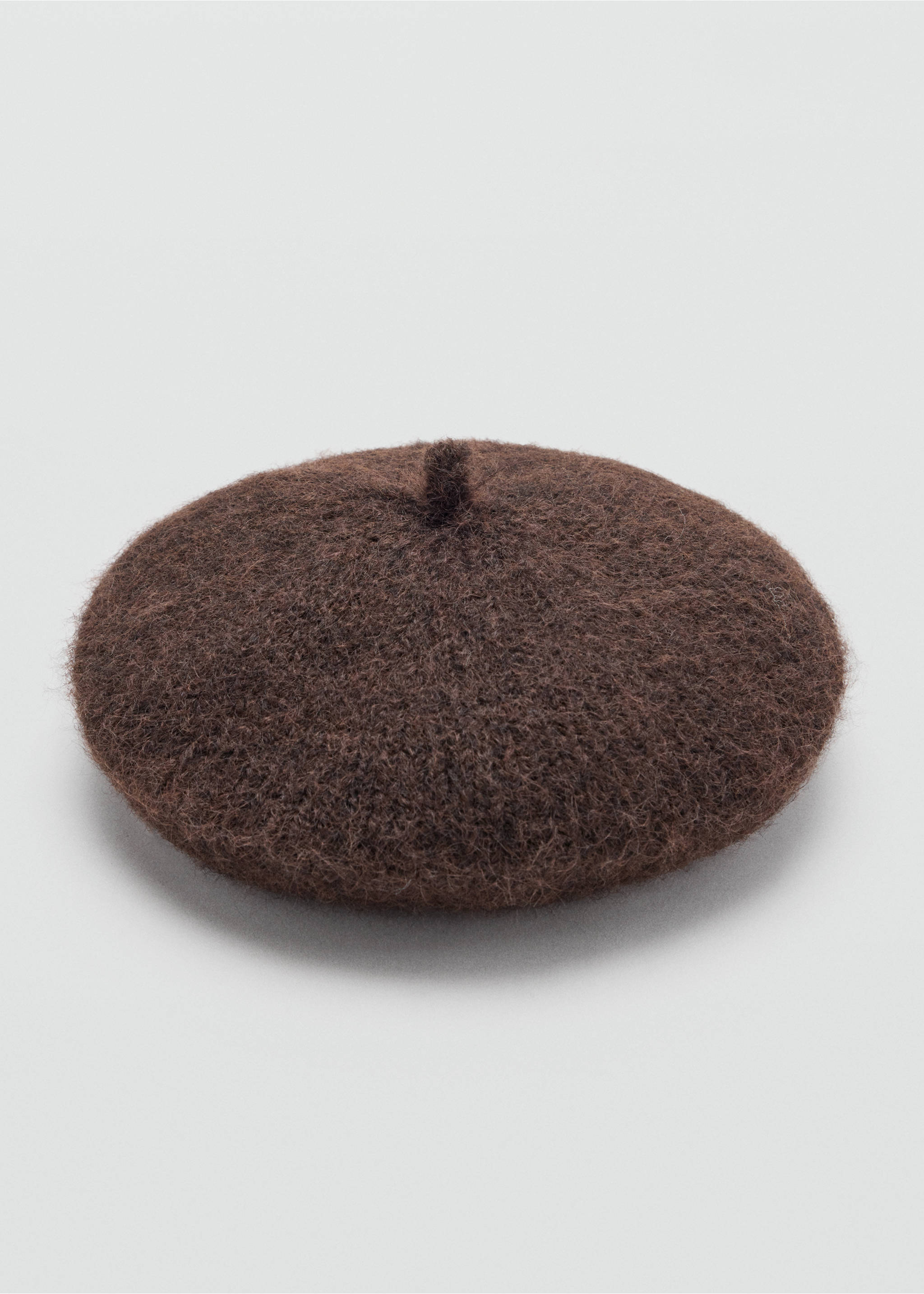 Baret van een wolblend - Middenvlak, Chocoladebruin. Ref: 37027121-00.