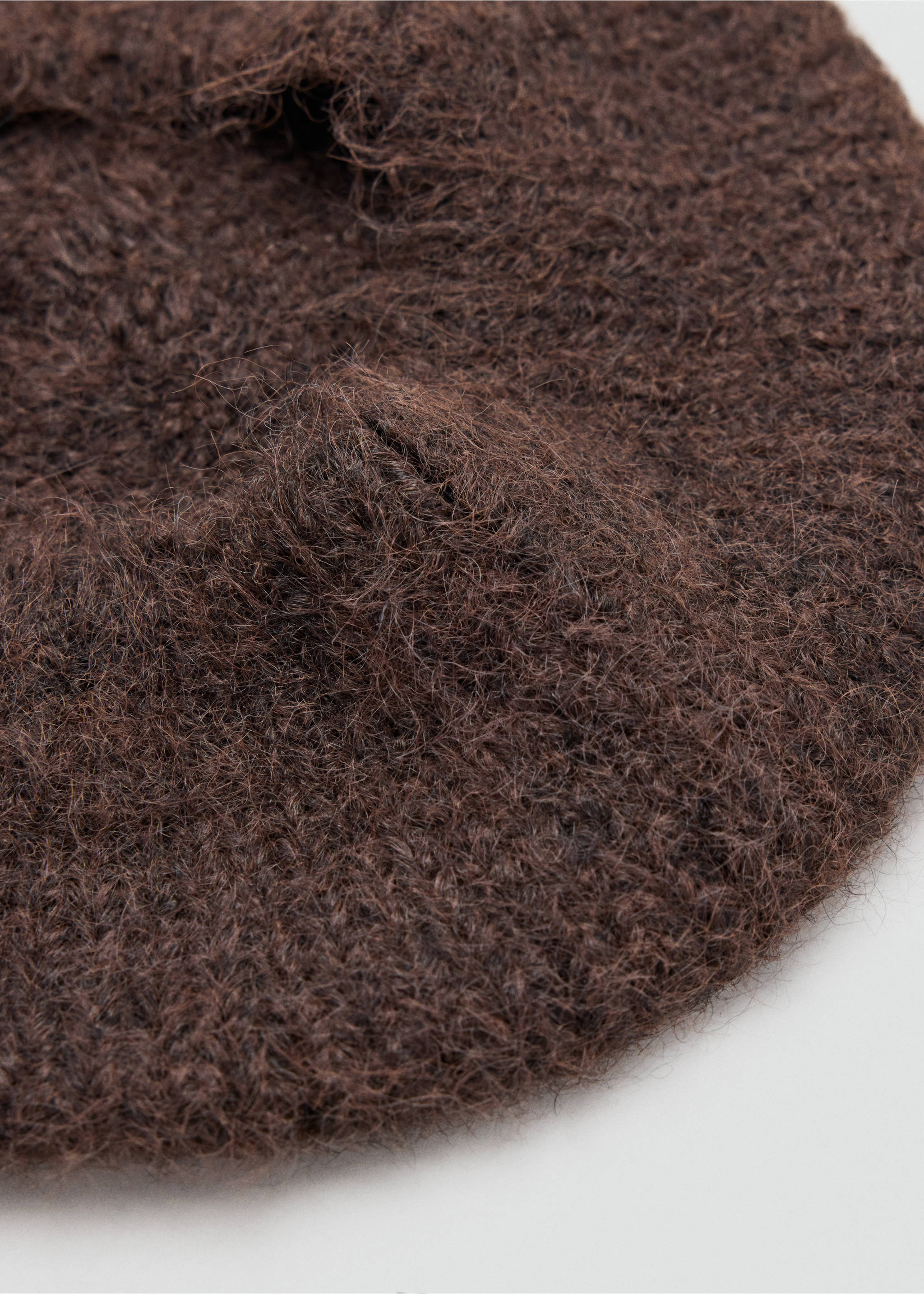 Baret van een wolblend - Detail van het artikel 1, Chocoladebruin. Ref: 37027121-00.