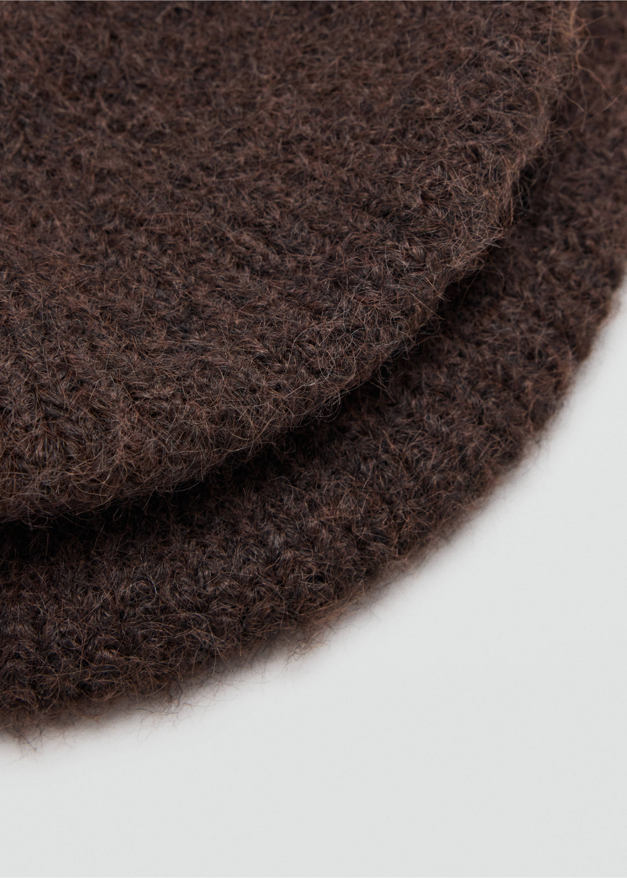 Baret van een wolblend - Detail van het artikel 2, Chocoladebruin. Ref: 37027121-00.