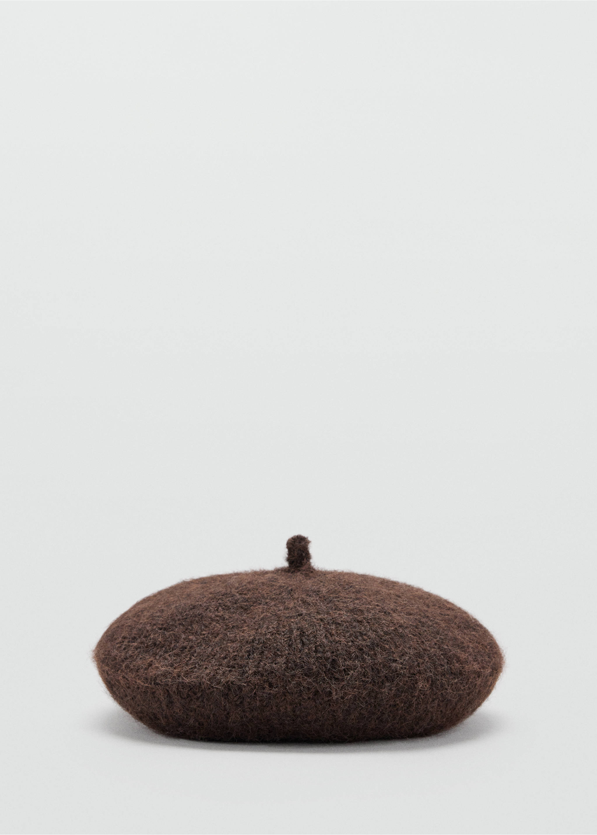 Baret van een wolblend - Artikel zonder model, Chocoladebruin. Ref: 37027121-00.