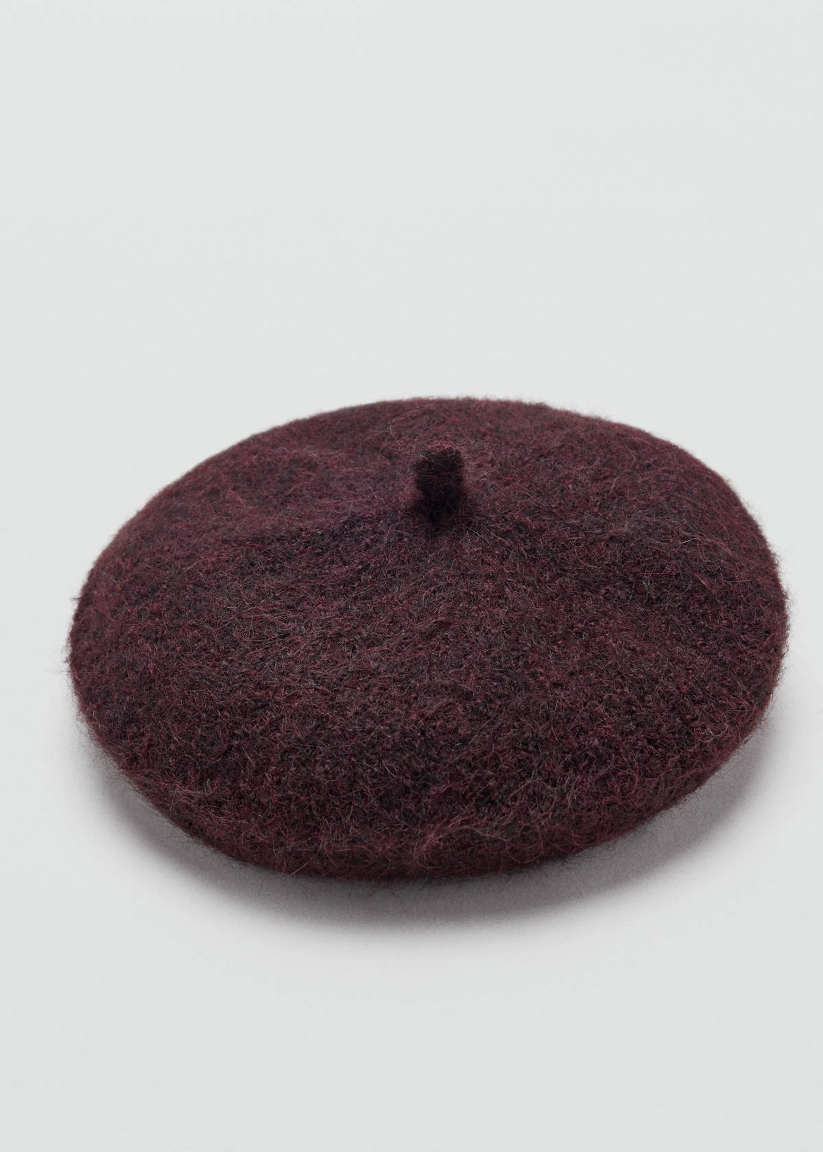 Wool-blend beret — Burgundy