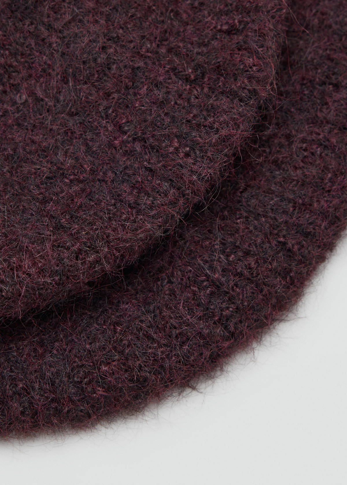 Wool-blend beret — Burgundy