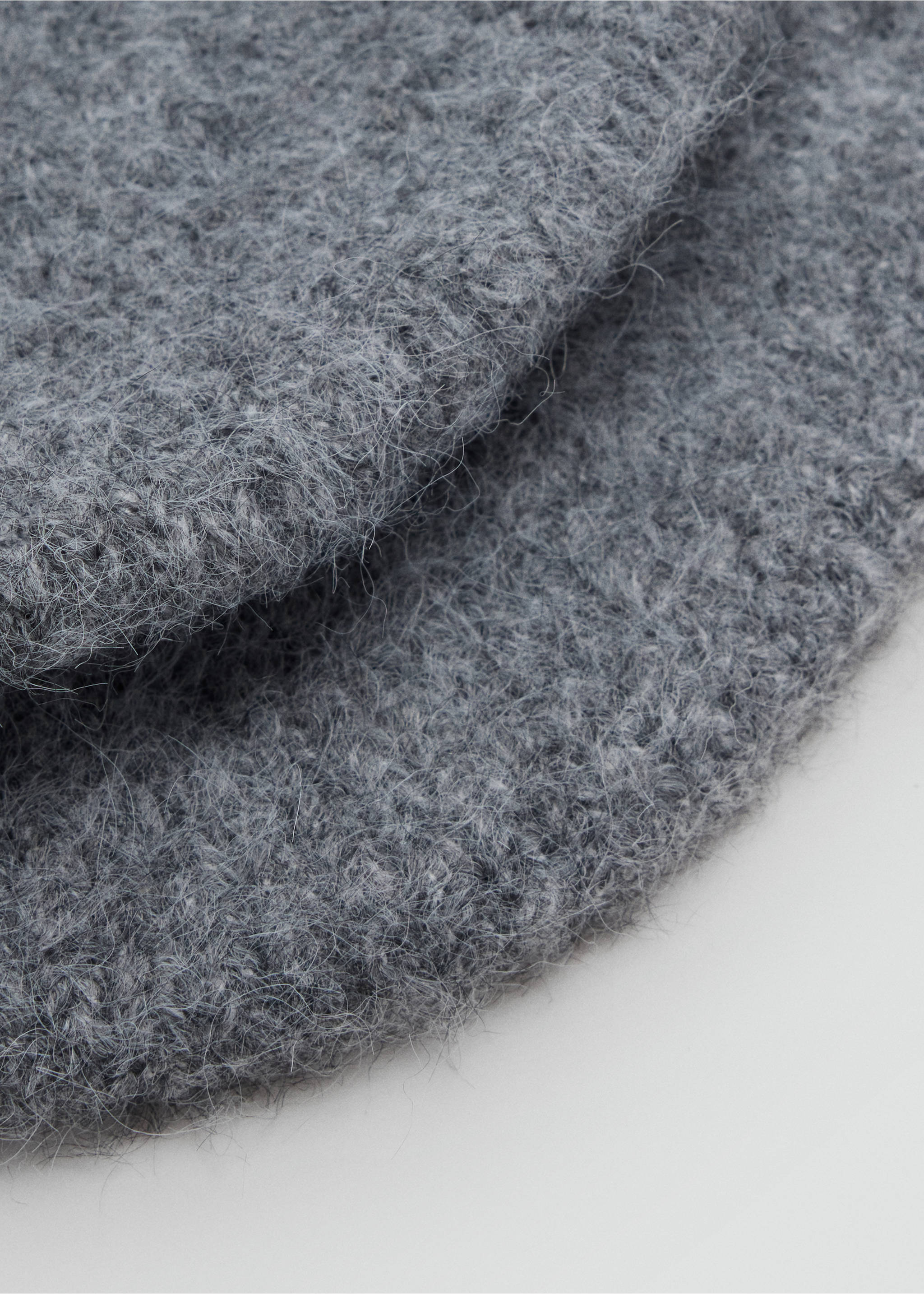 Baret van een wolblend - Detail van het artikel 2, Mediumgrijs. Ref: 37027121-00.