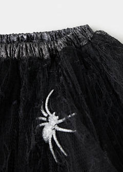 Halloween spider tulle skirt — Black 2