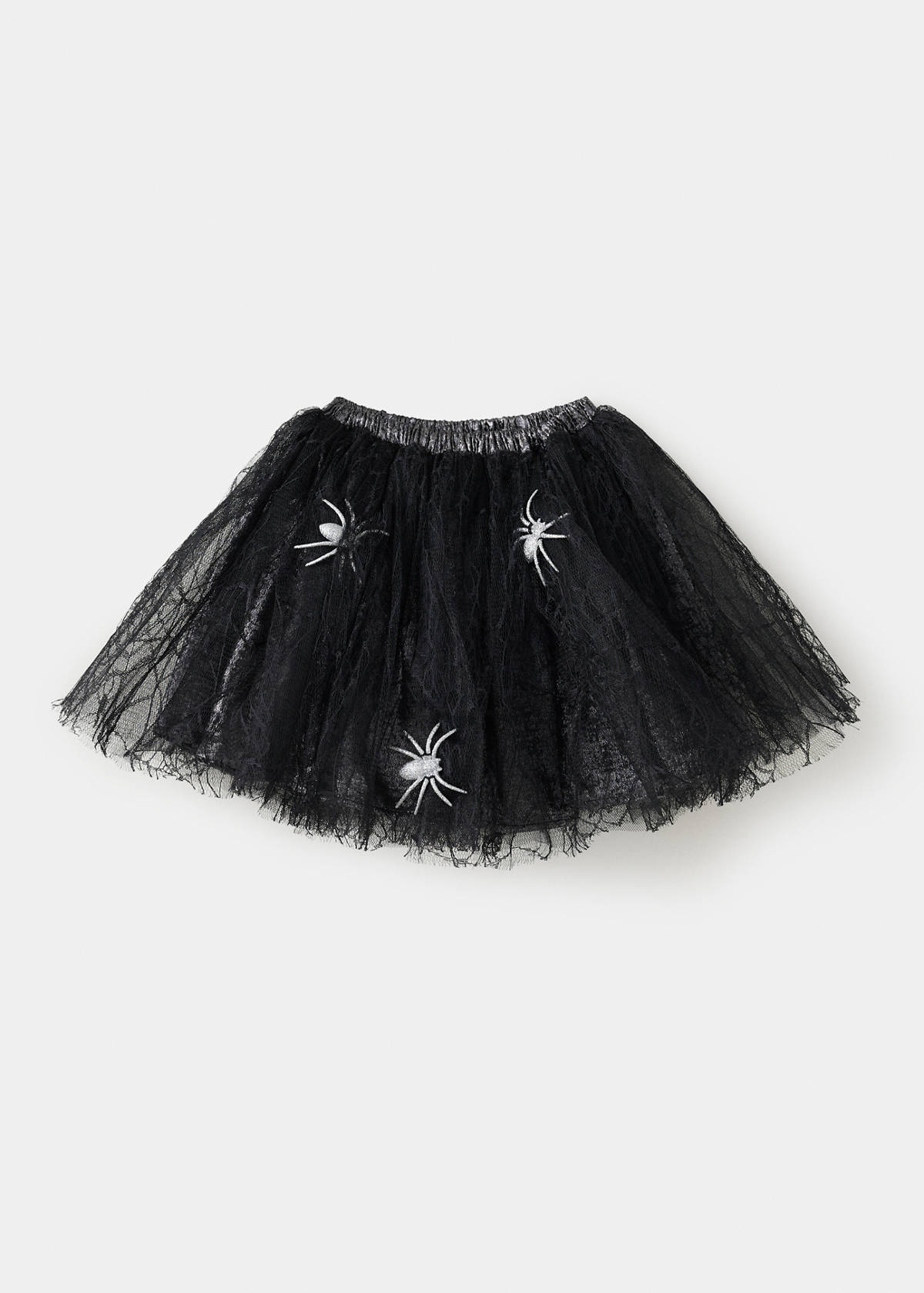 Halloween spider tulle skirt — Black