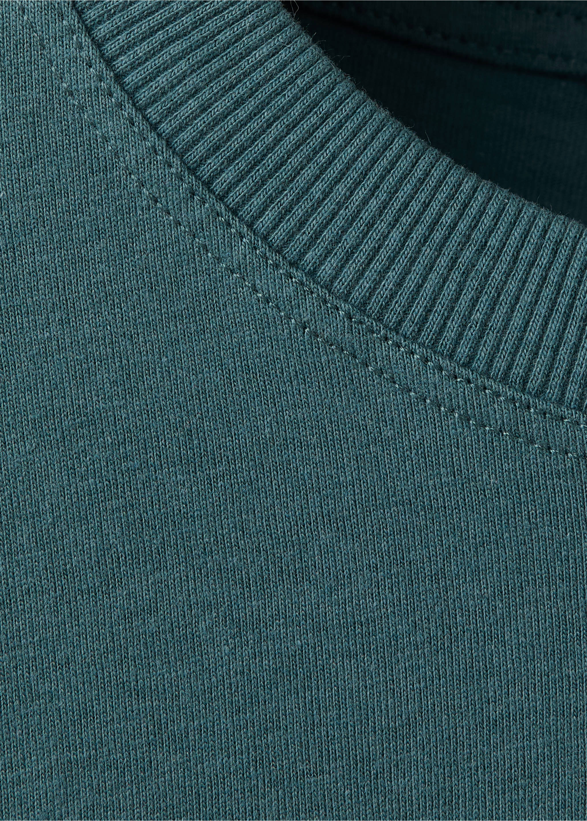 T-shirt en coton avec lettre et message imprimés - Détail de l'article 8, Vert foncé. Ref: 37027127-00.