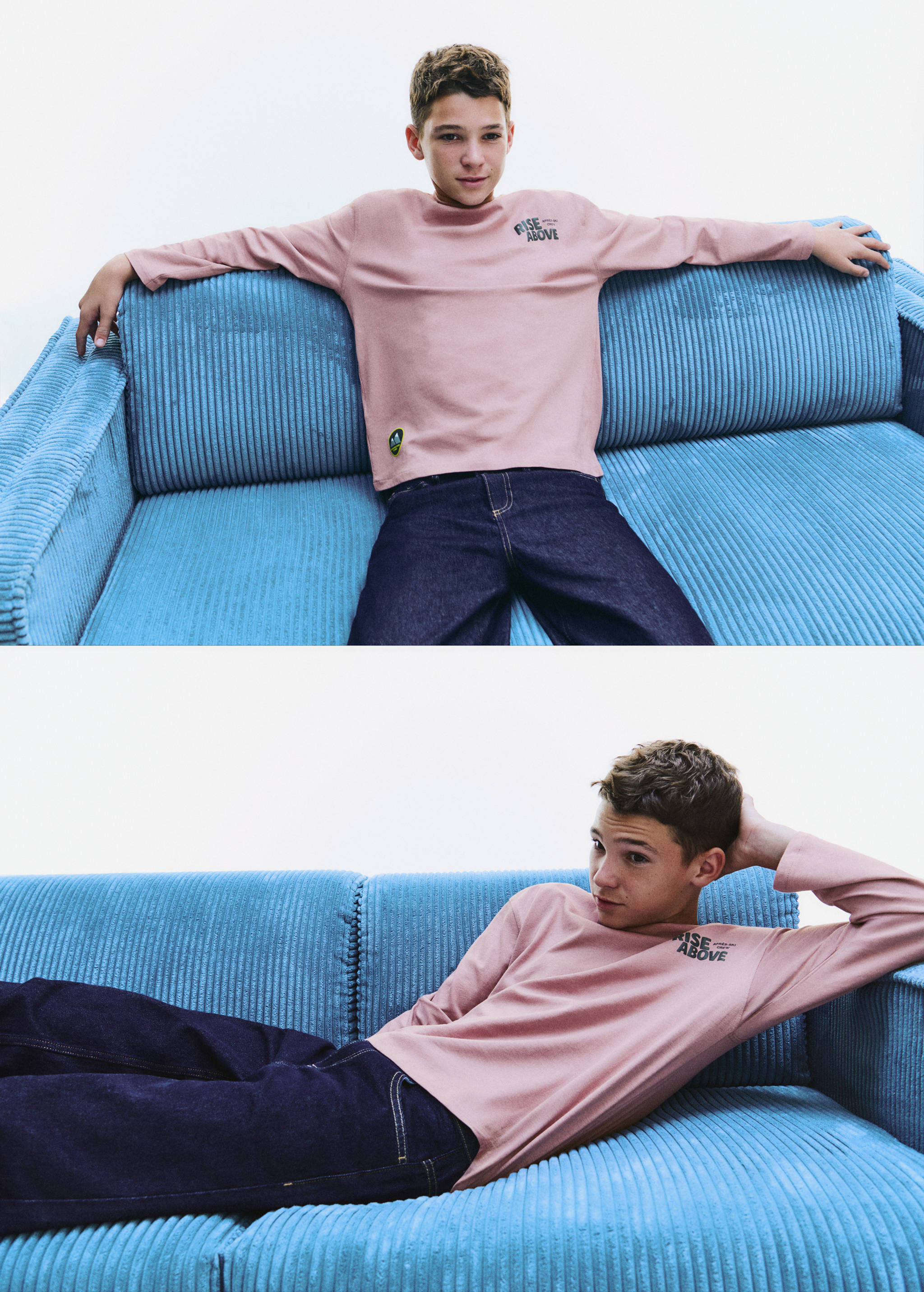 Camiseta algodón estampado esquí y mensaje - Detalle del artículo 5