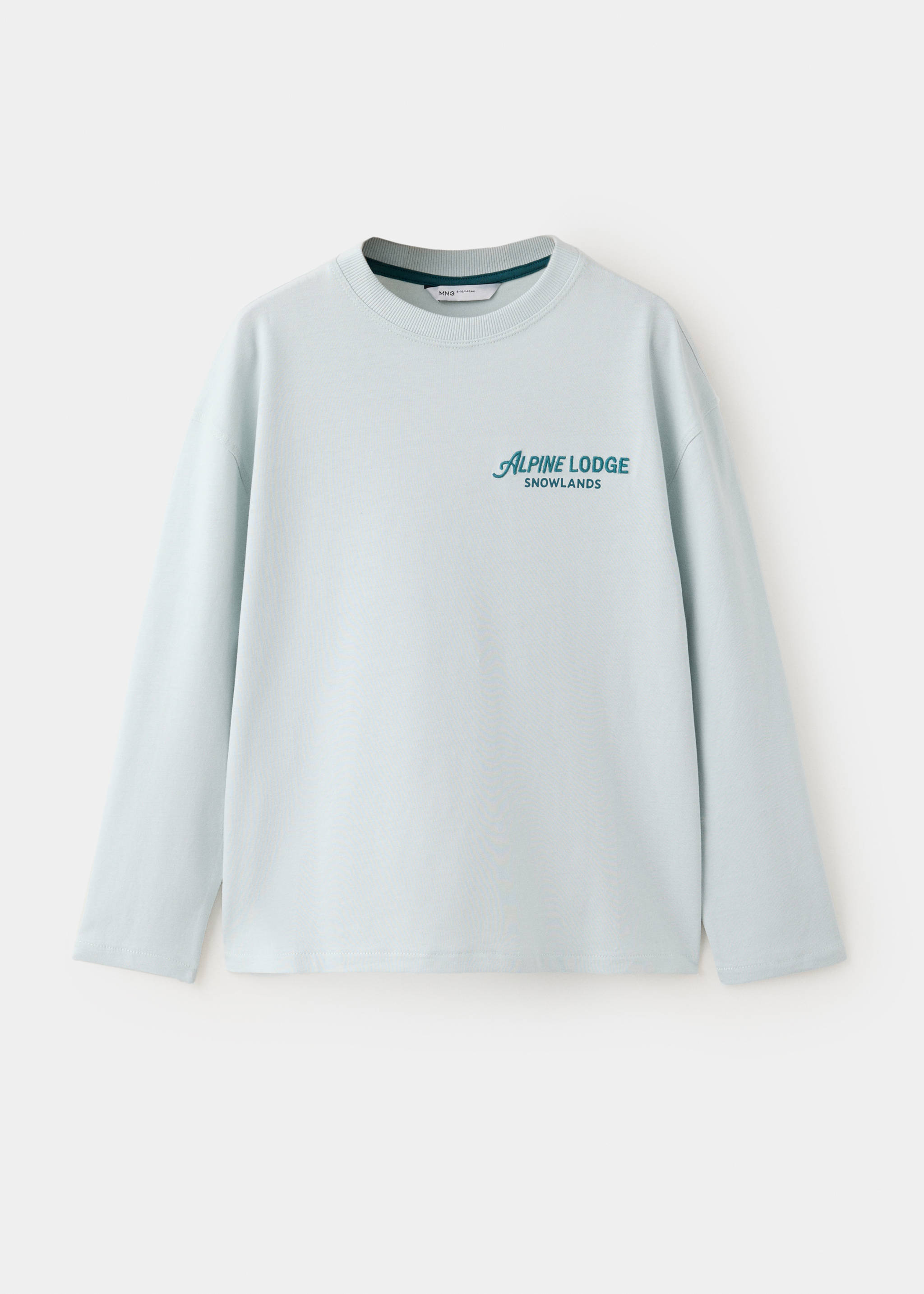 T-shirt en coton avec motifs ski et messages imprimés - Article sans modèle