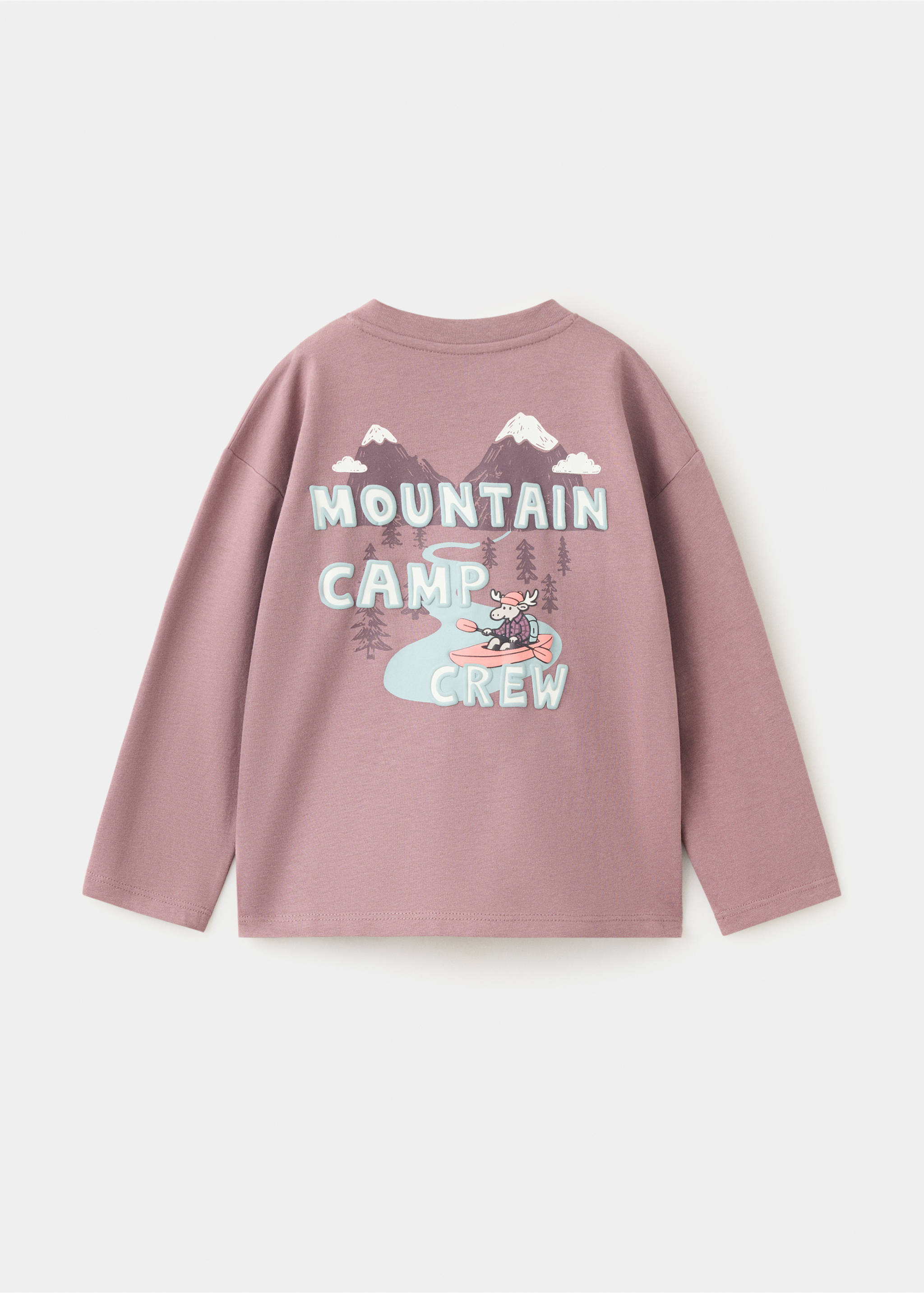 100% cotton printed t-shirt - Reverse of the article, Light/Pastel Purple. Ref: 37027132-00.