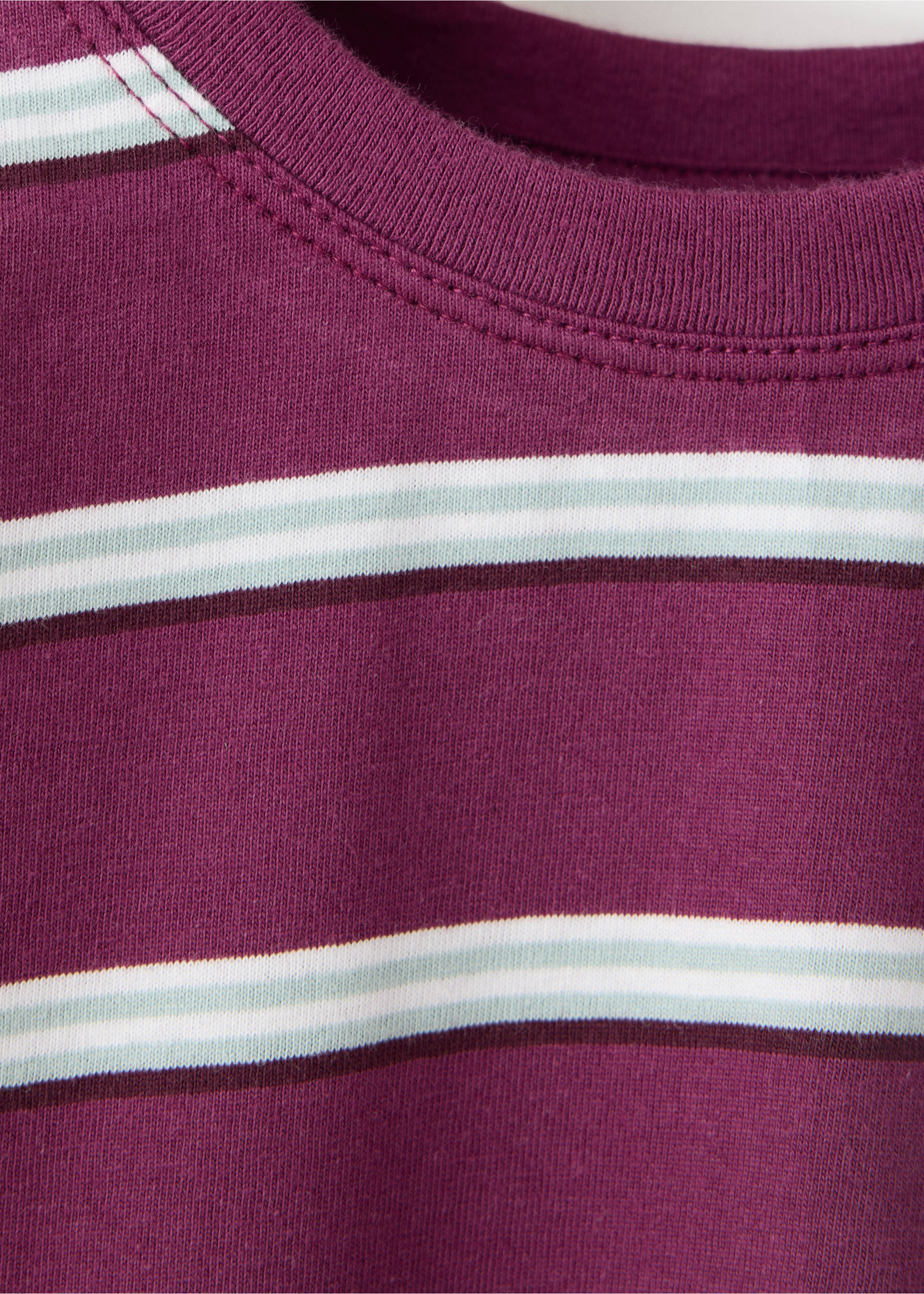 Camiseta 100% algodón rayas - Detalle del artículo 8, Burdeos. Ref: 37027135-00.