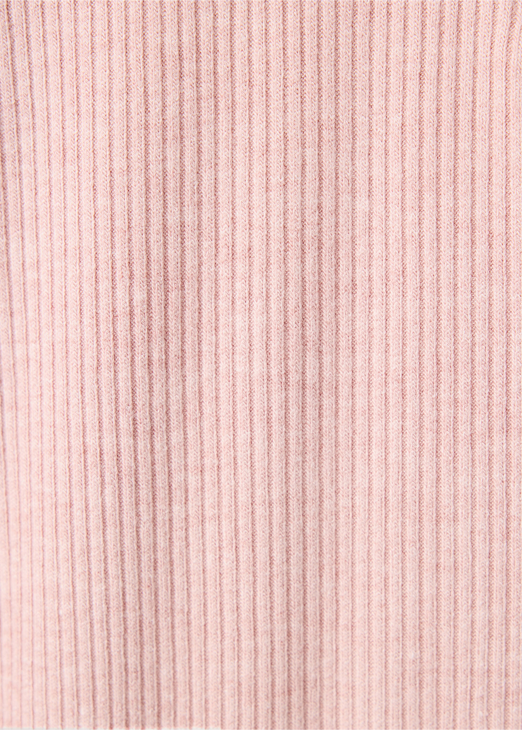 Ribbed  knit t-shirt - Details of the article 0, Pink. Ref: 37027140-00.