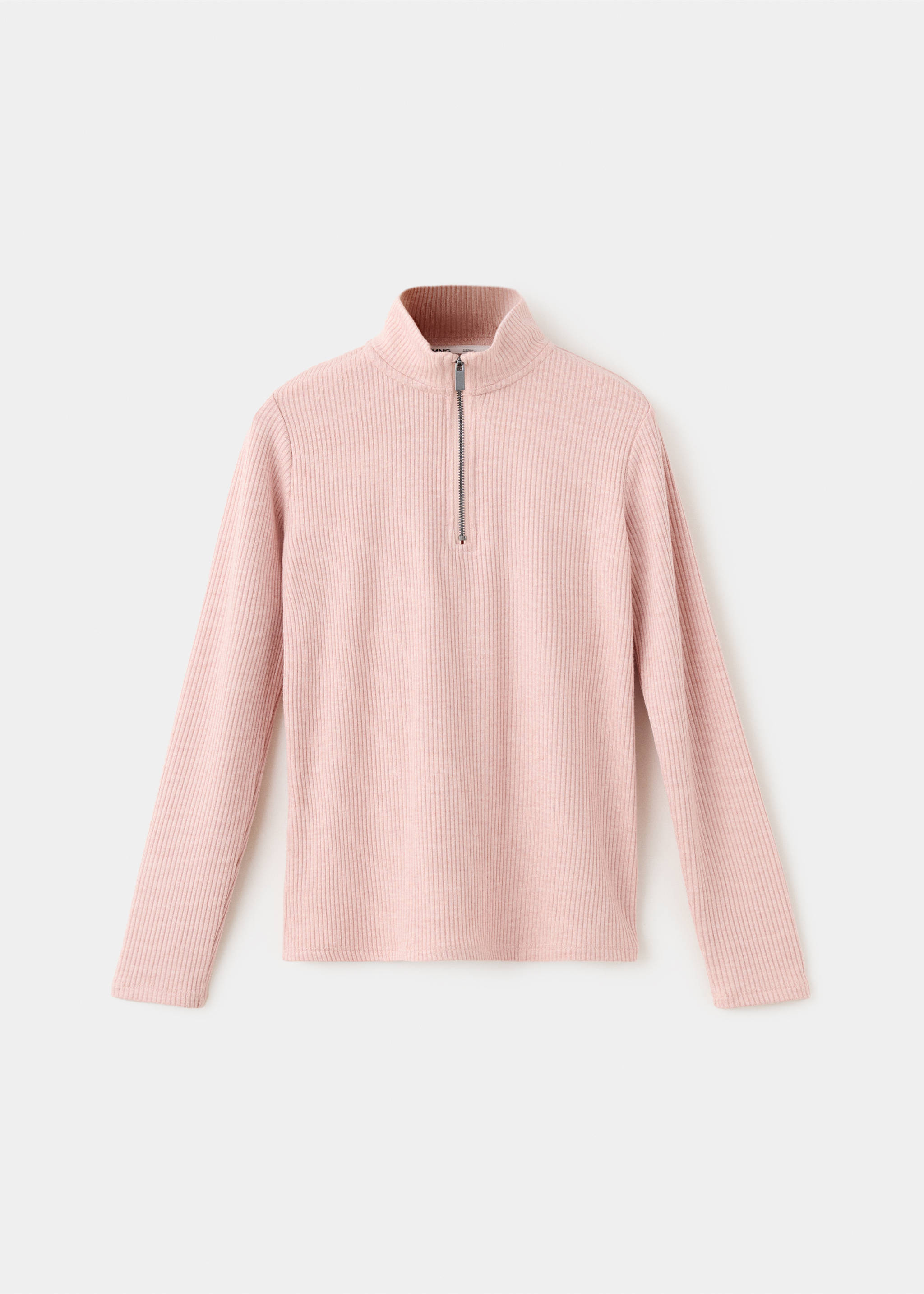 Ribbed  knit t-shirt - Article without model, Pink. Ref: 37027140-00.