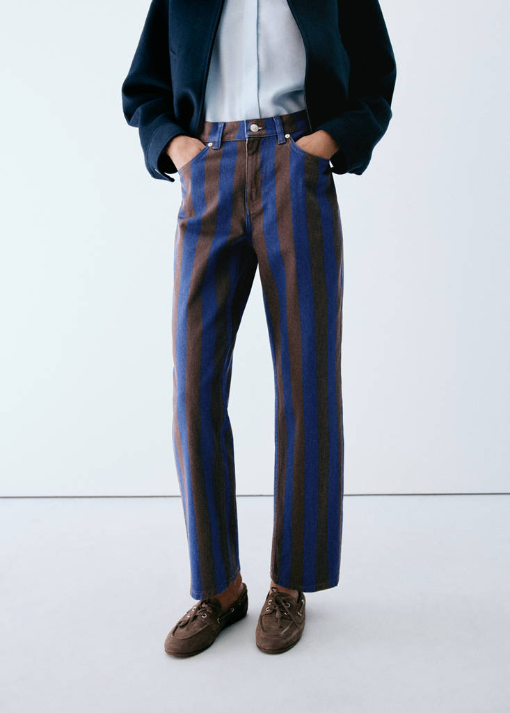 Jeans With Stripes, Regular Waist