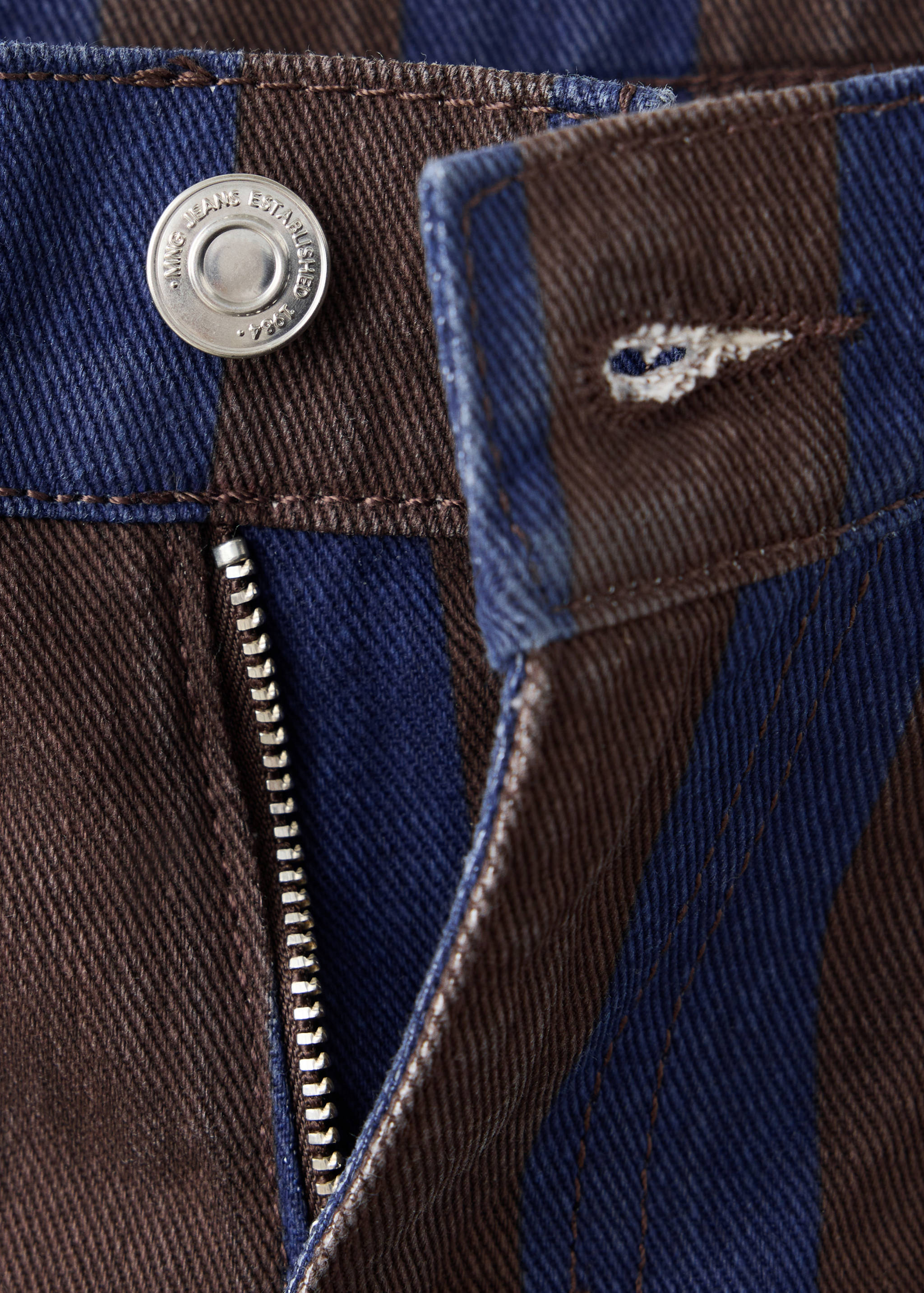 Jeans with stripes, regular waist - Details of the article 8