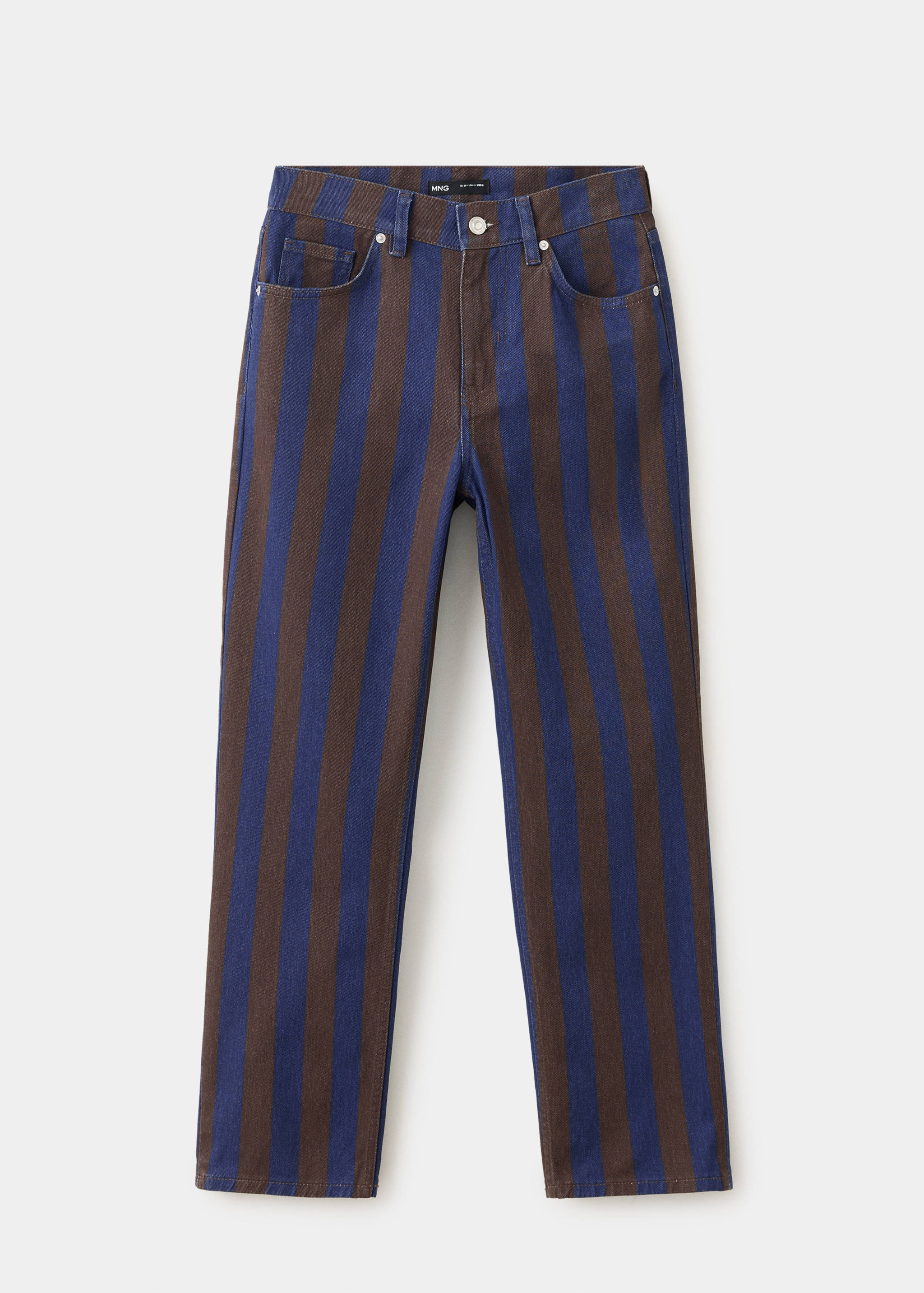 Jeans with stripes, regular waist - Article without model