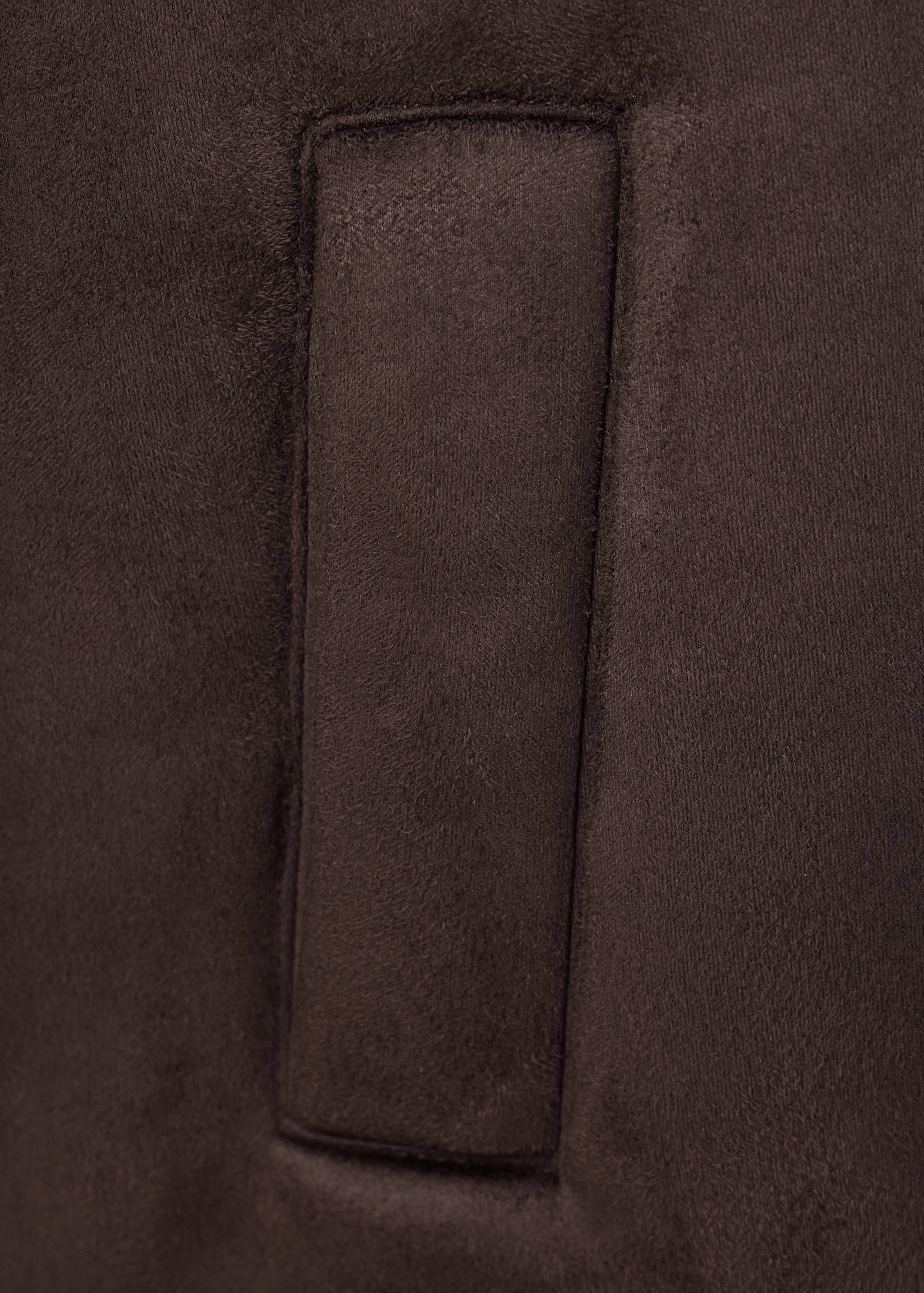 Suede and shearling-effect coat - Details of the article 0