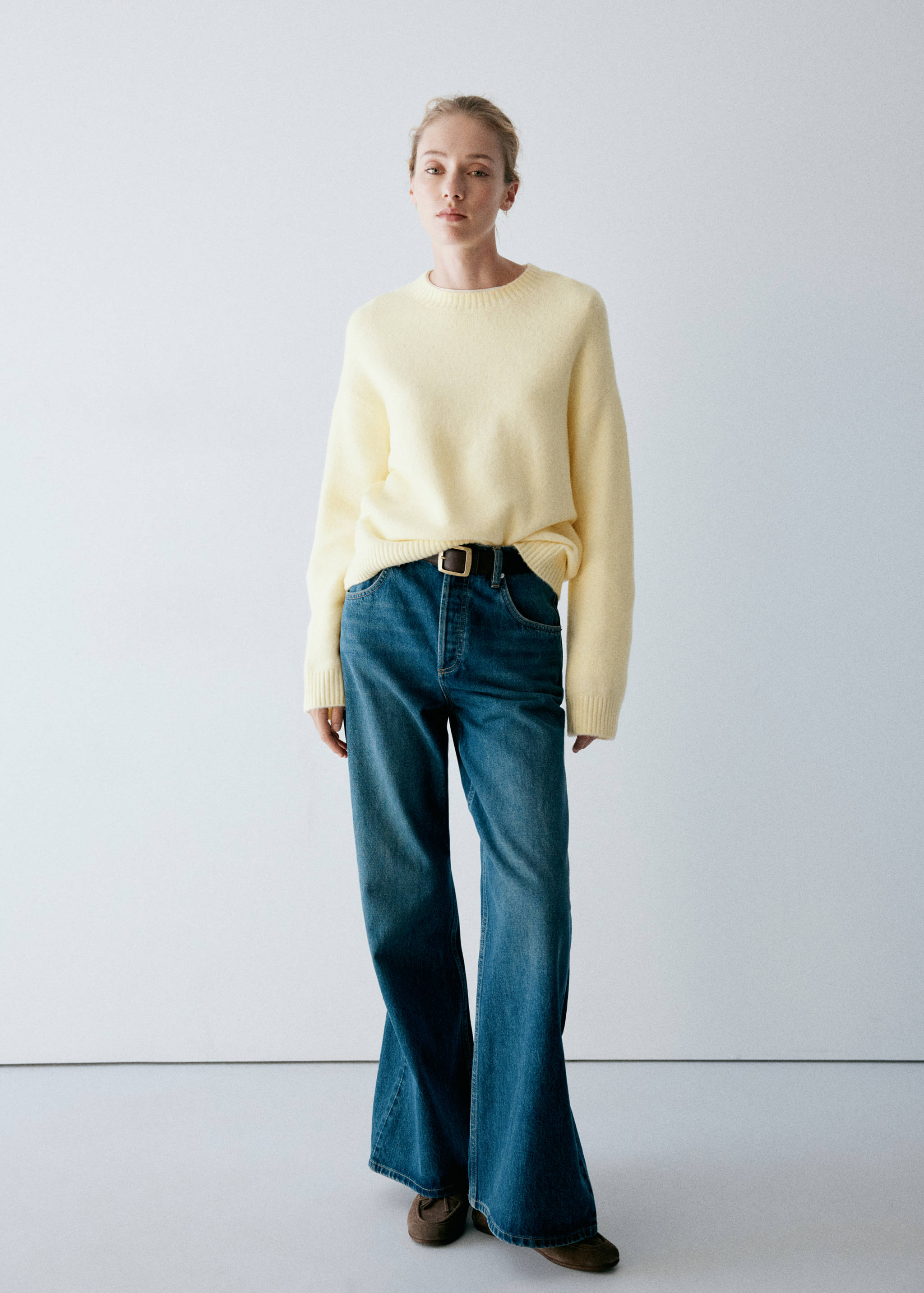 Round-neck knitted sweater - General plane