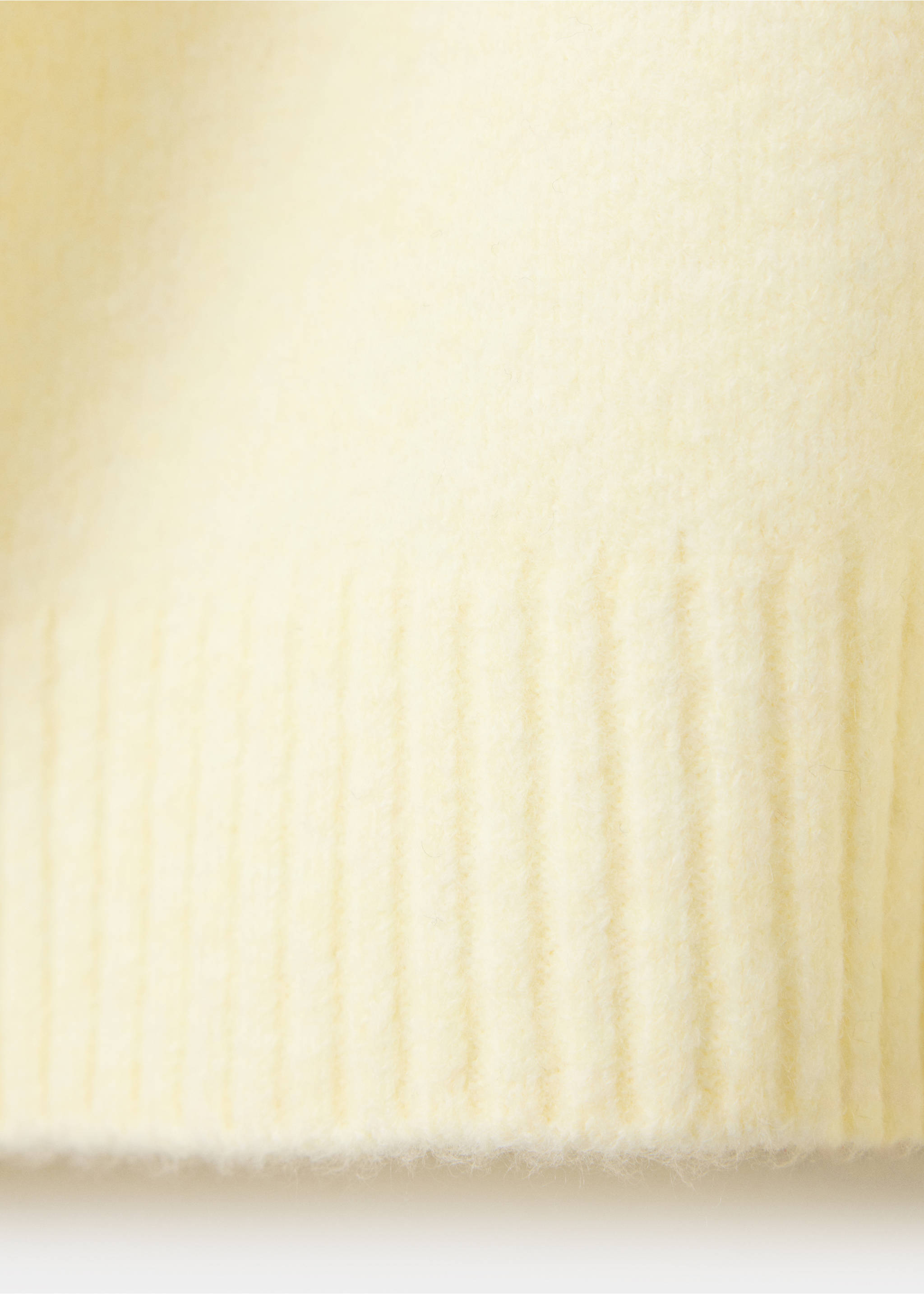 Round-neck knitted sweater - Details of the article 0, Pastel Yellow. Ref: 37027775-00.