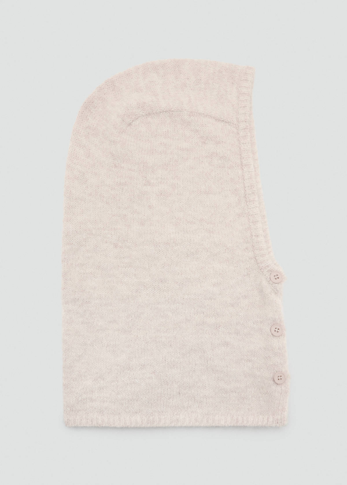 Balaclava knit buttons — Ecru