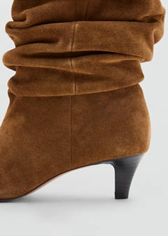 Suede kitten-heel boots — Medium Brown 5