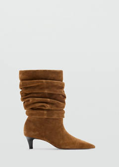 Suede kitten-heel boots — Medium Brown 3