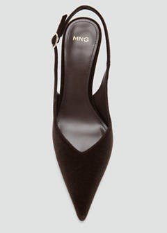Velvet stiletto heel shoe — Chocolate 5