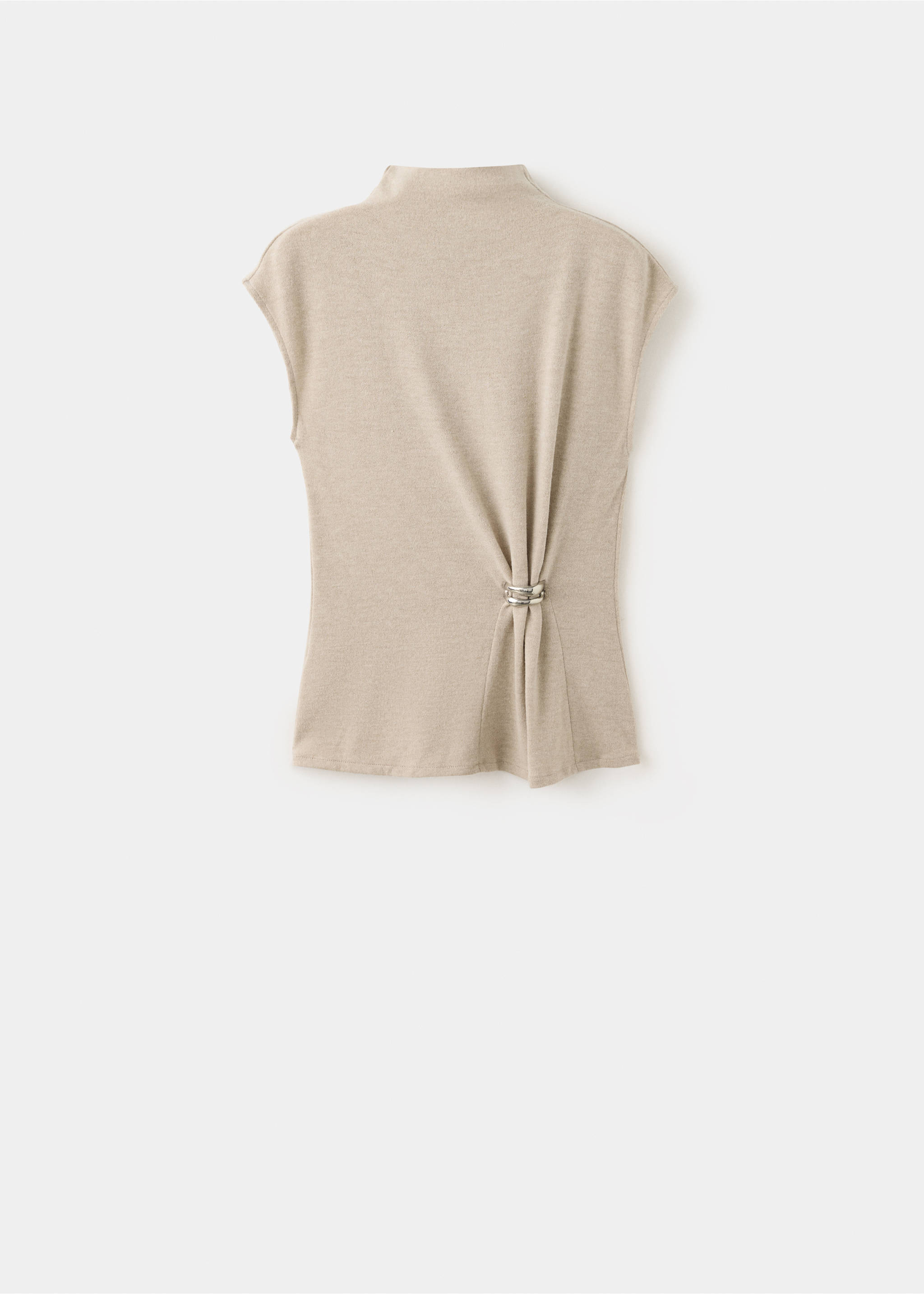 Top en maille détail de broche - Article sans modèle, Sable. Ref: 37027782-00.