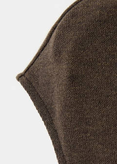 Knit top with brooch detail — Chocolate 10
