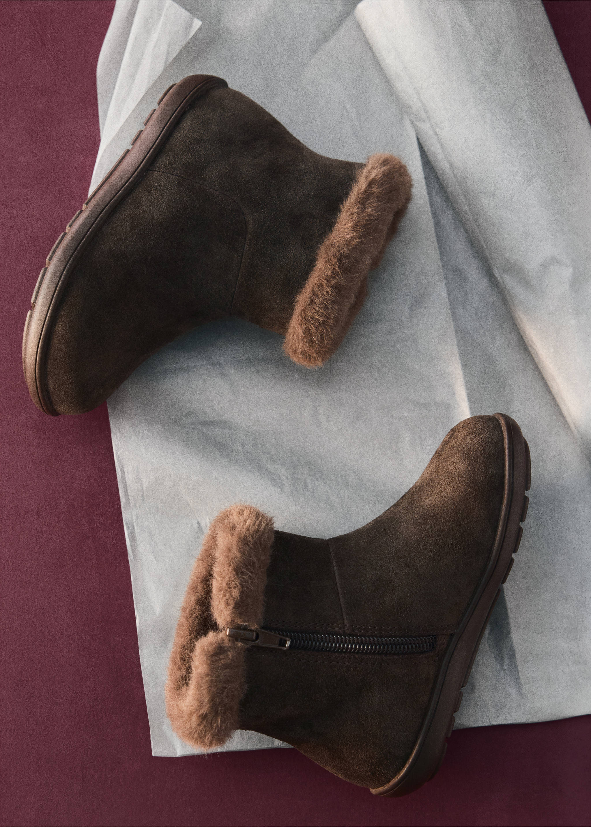Bovine leather ankle boot - Details of the article 5, Chocolate. Ref: 37027784-00.