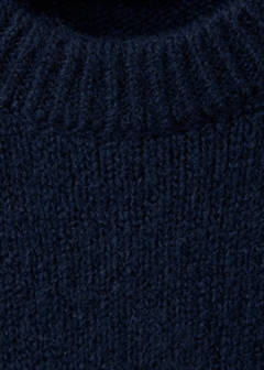 Round-neck knitted sweater — Navy 6