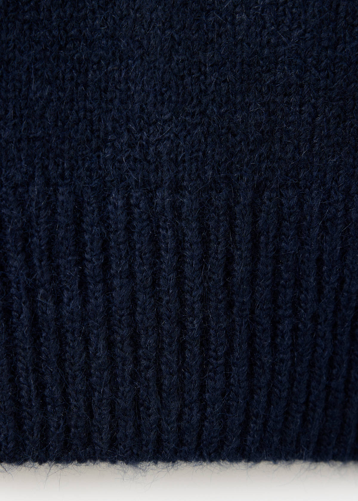 Round-neck knitted sweater — Navy