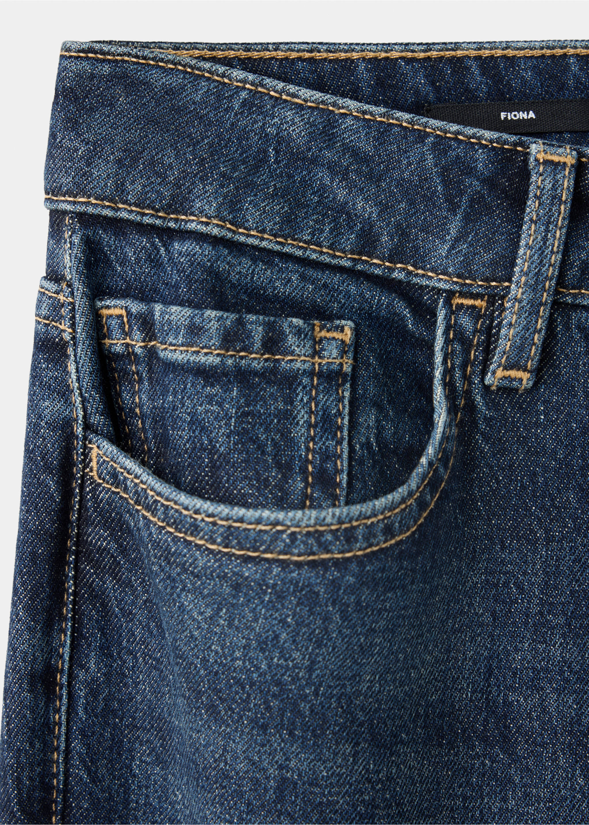 High waist flare jeans - Details of the article 0, Dark Blue. Ref: 37027793-00.