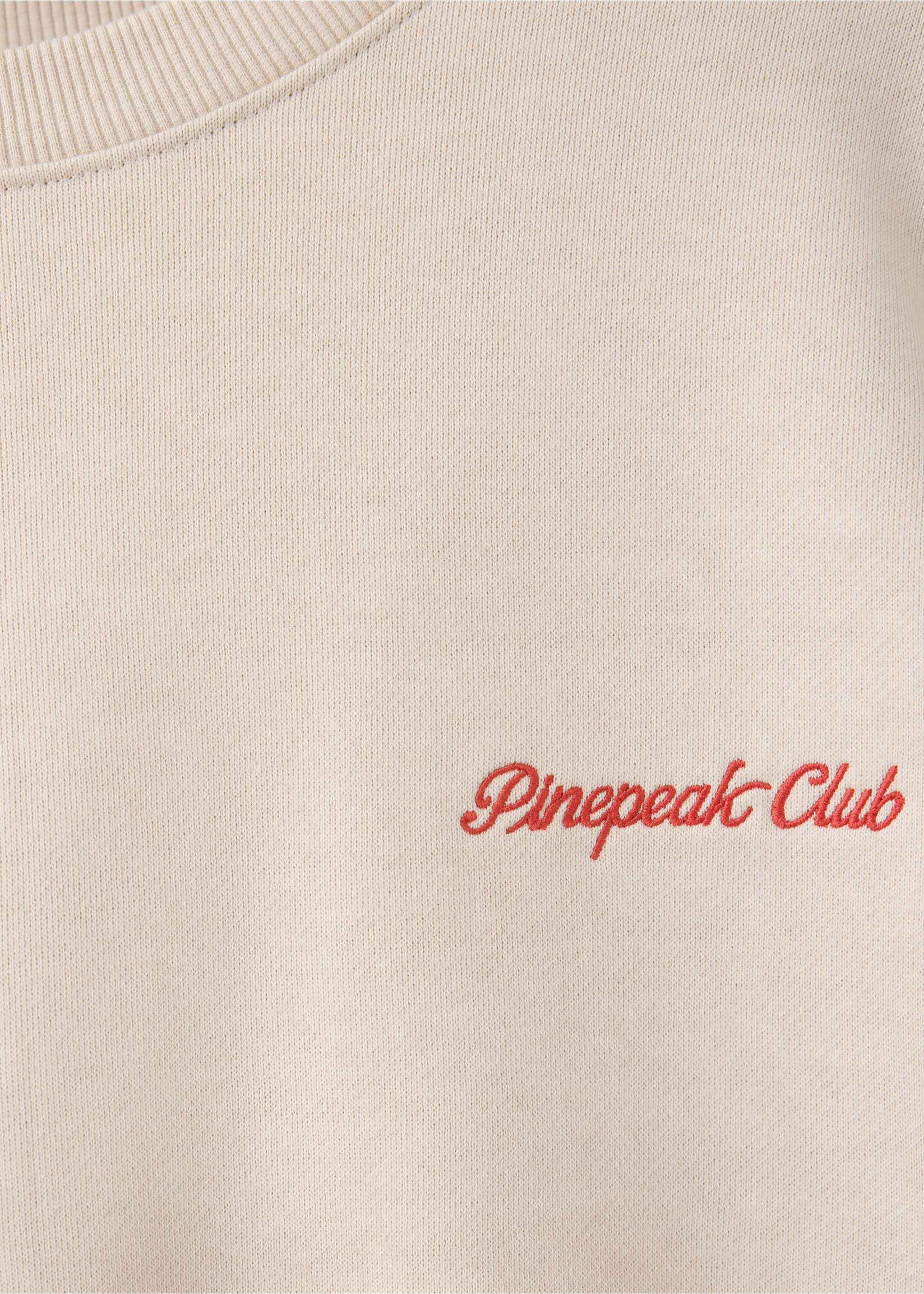 Cotton sweatshirt with printed text - Details of the article 8, Sand. Ref: 37027801-00.