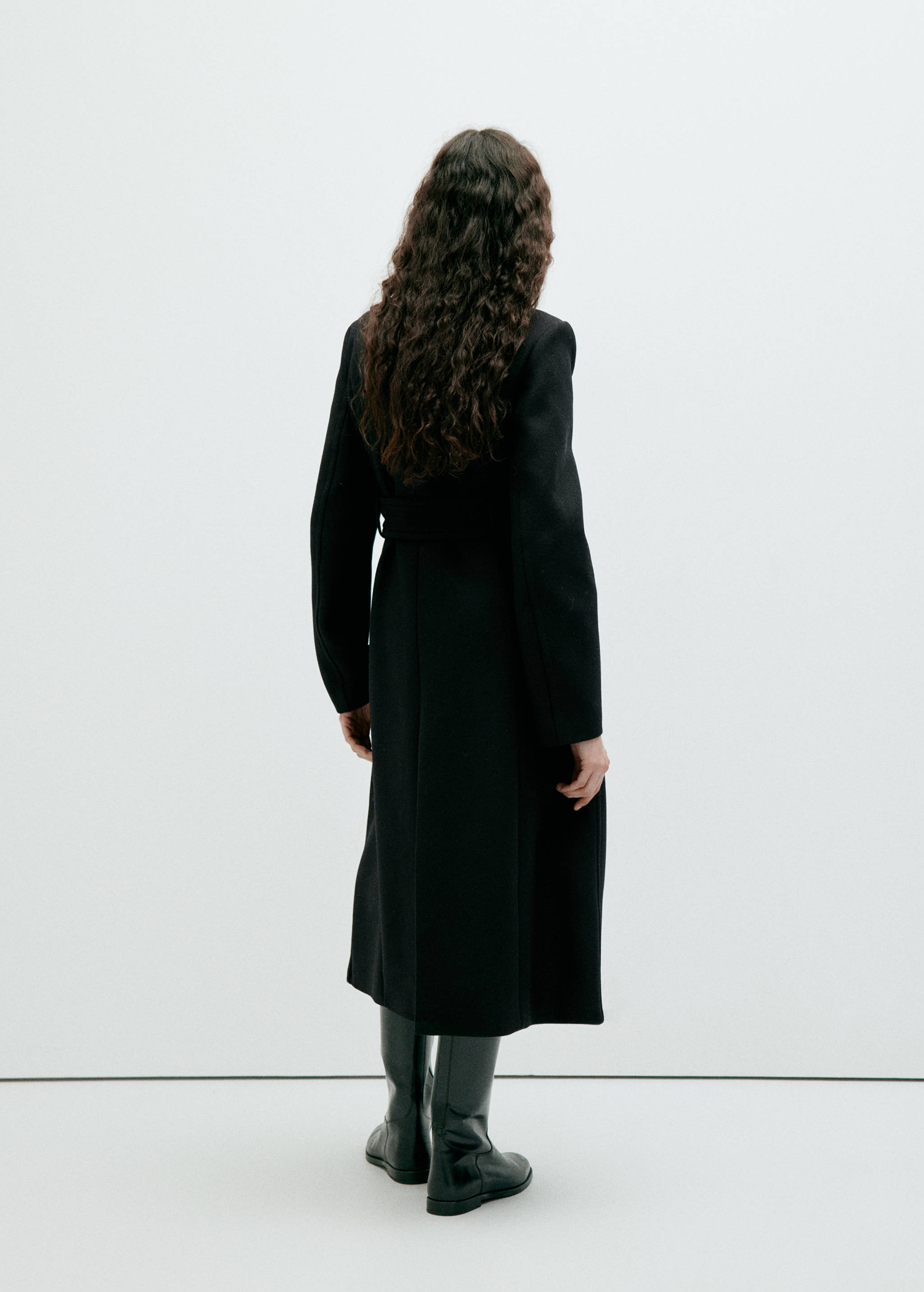Manteau en laine Manteco à col cheminée - Verso de l’article