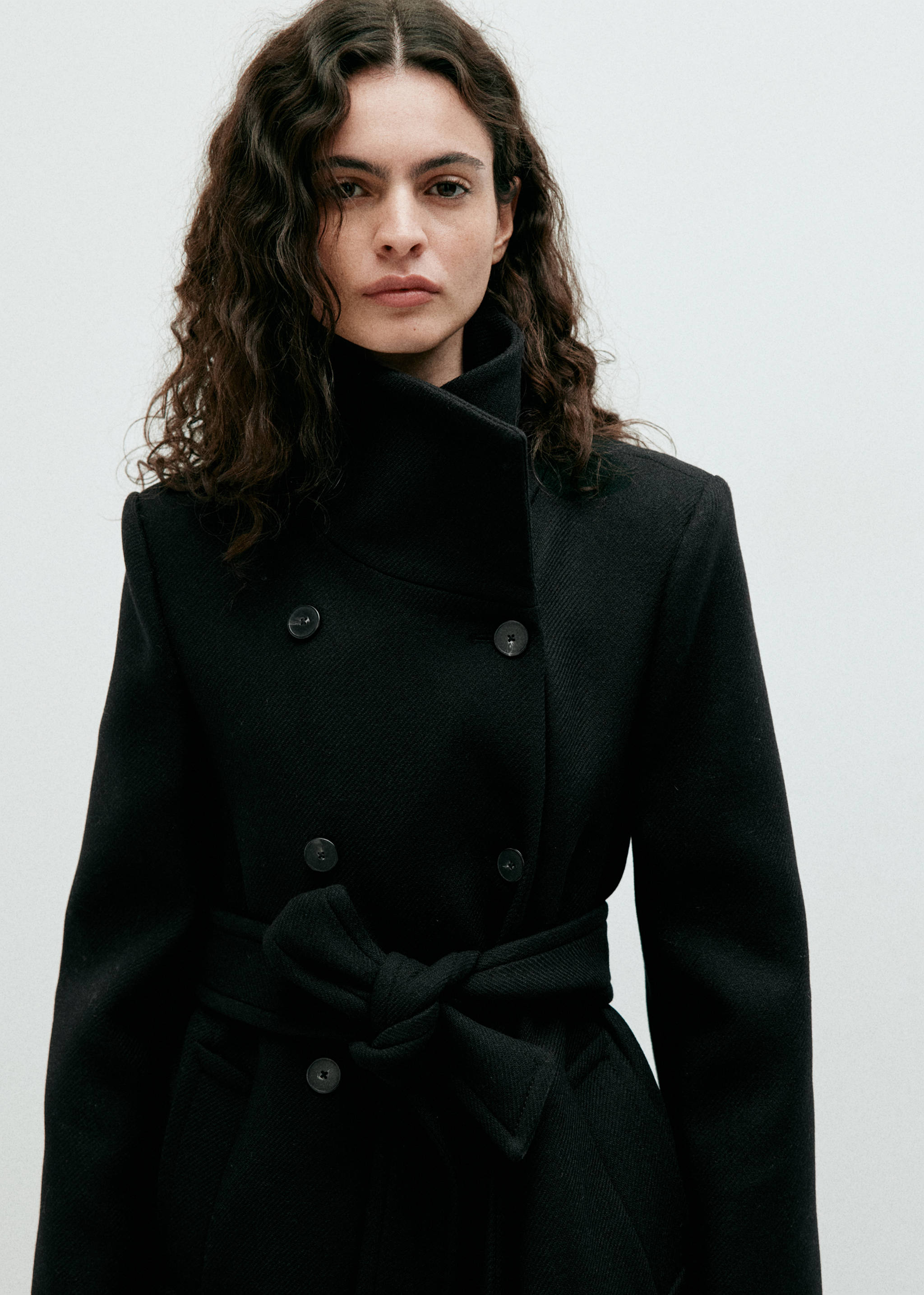 Manteau en laine Manteco à col cheminée - Détail de l'article 1