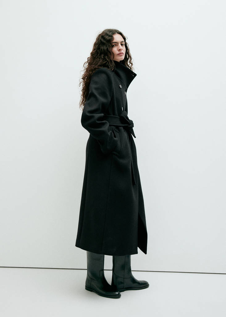 Manteco wool coat with funnel neck - thumbnail 6