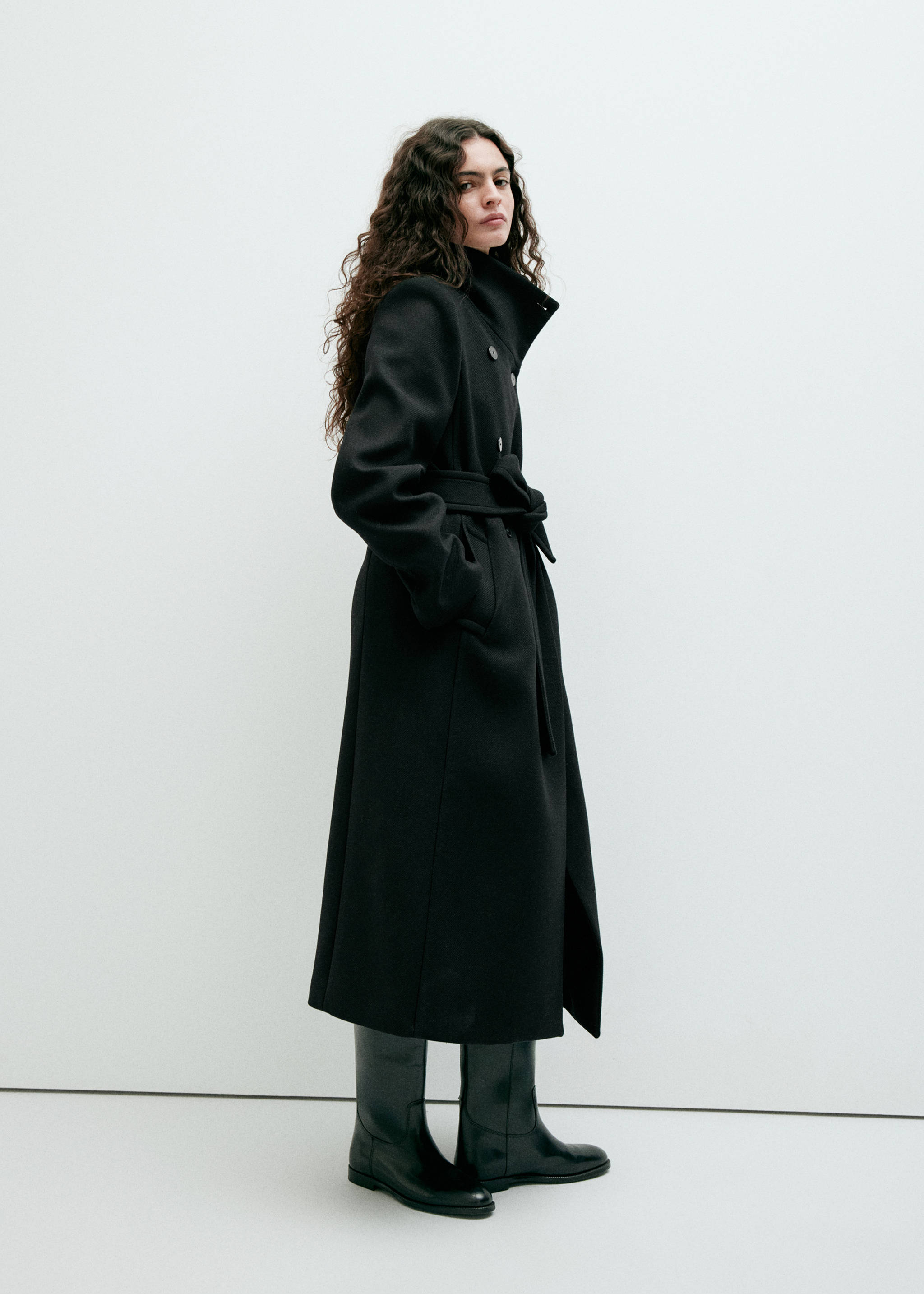 Manteau en laine Manteco à col cheminée - Détail de l'article 3