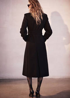 Manteco wool coat with funnel neck — Black 14