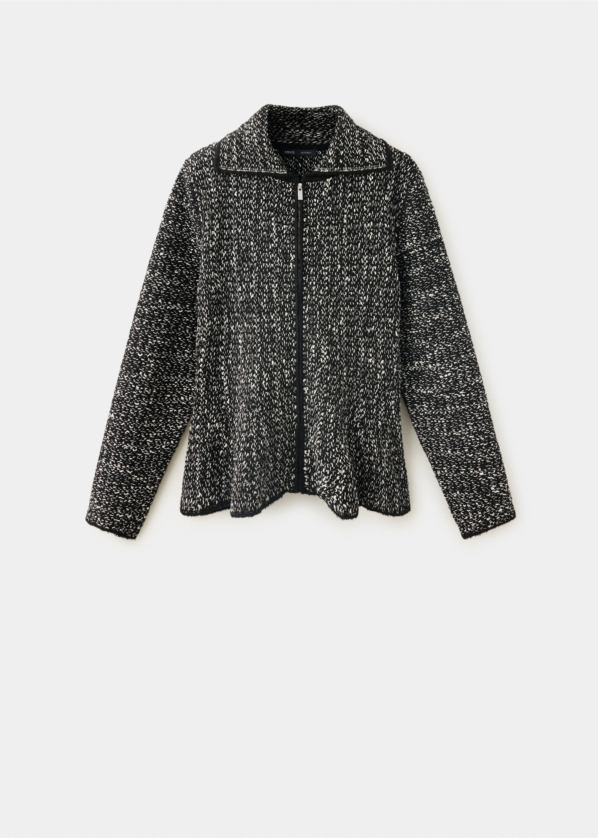 Marl peplum jacket - Article without model, Black. Ref: 37027811-00.