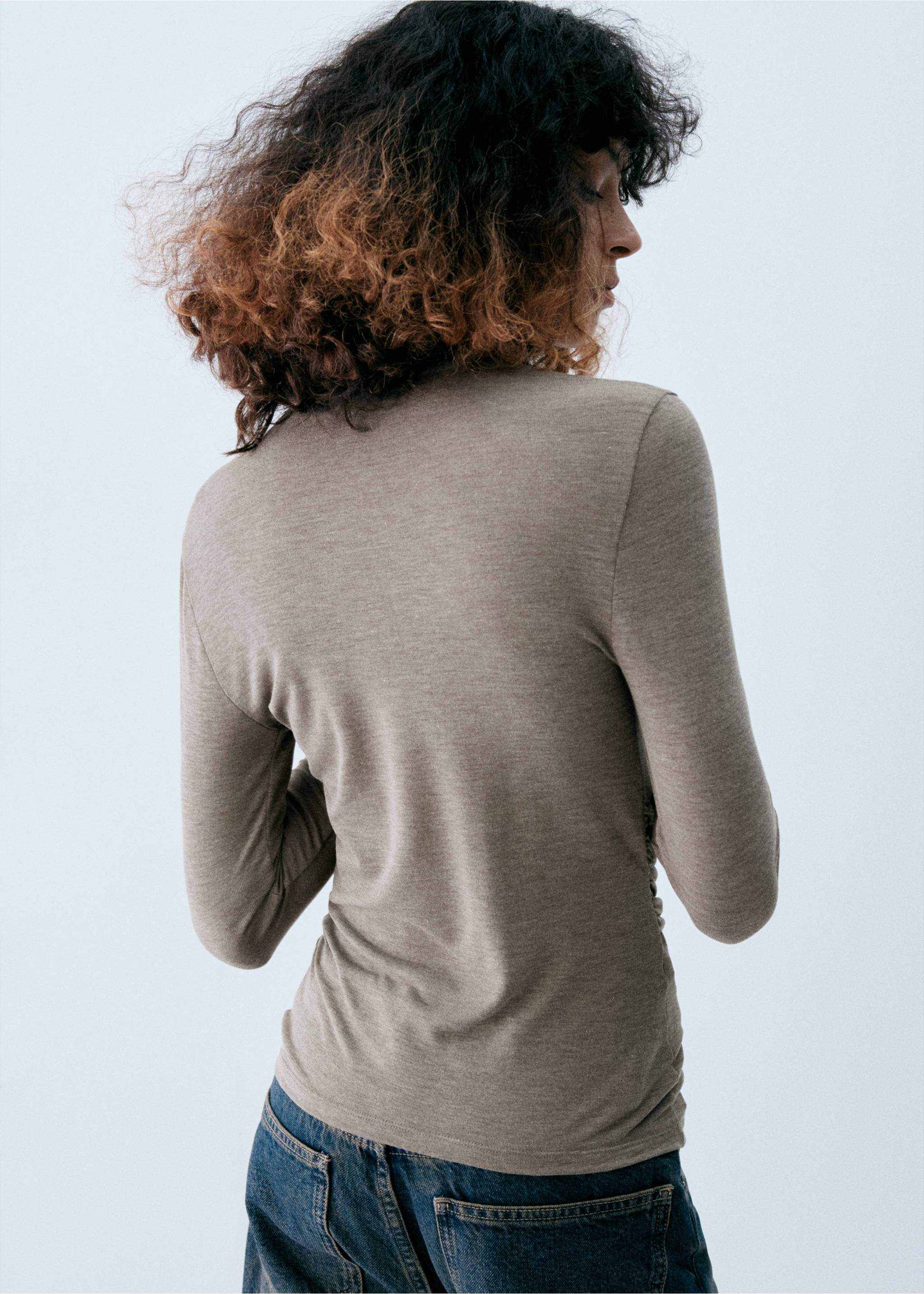 T-SHIRT SASHA - Reverse of the article, Light/Pastel Brown. Ref: 37027815-00.