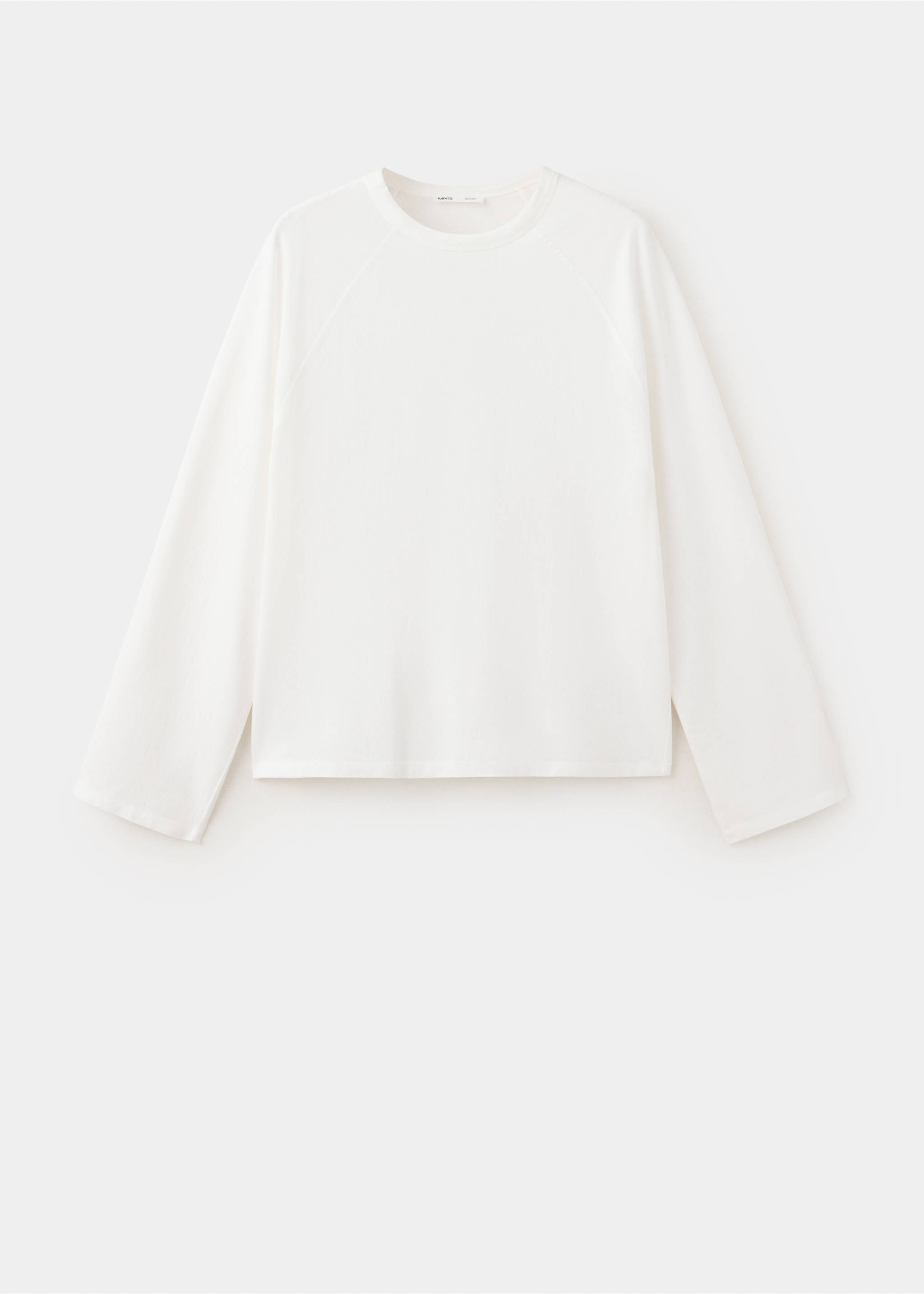 T-shirt 100 % coton manches longues - Article sans modèle, Blanc. Ref: 37027816-00.