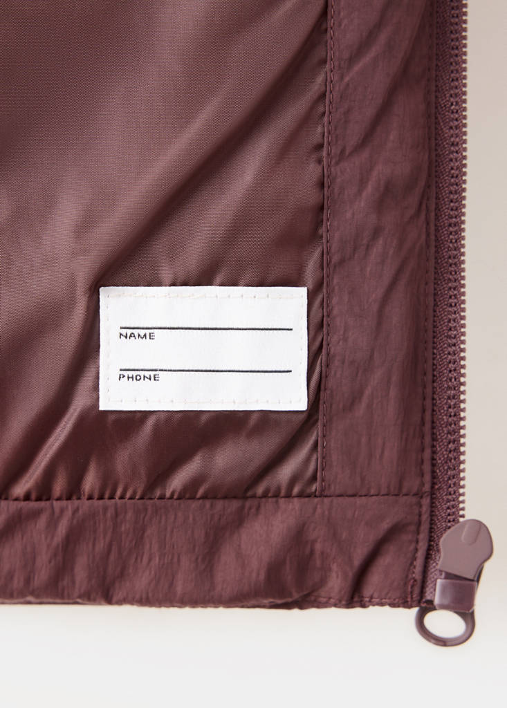 Hood puffer coat — Dark Red