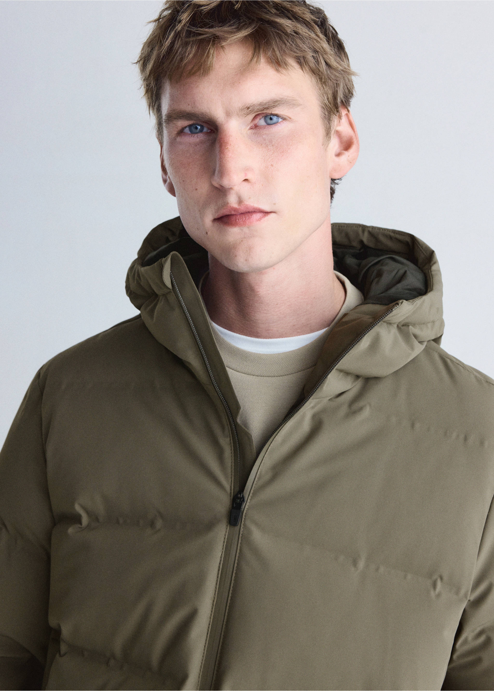 Anorak matelassé rembourré de duvet, imperméable - Détail de l'article 1, Marron moyen. Ref: 37027885-00.