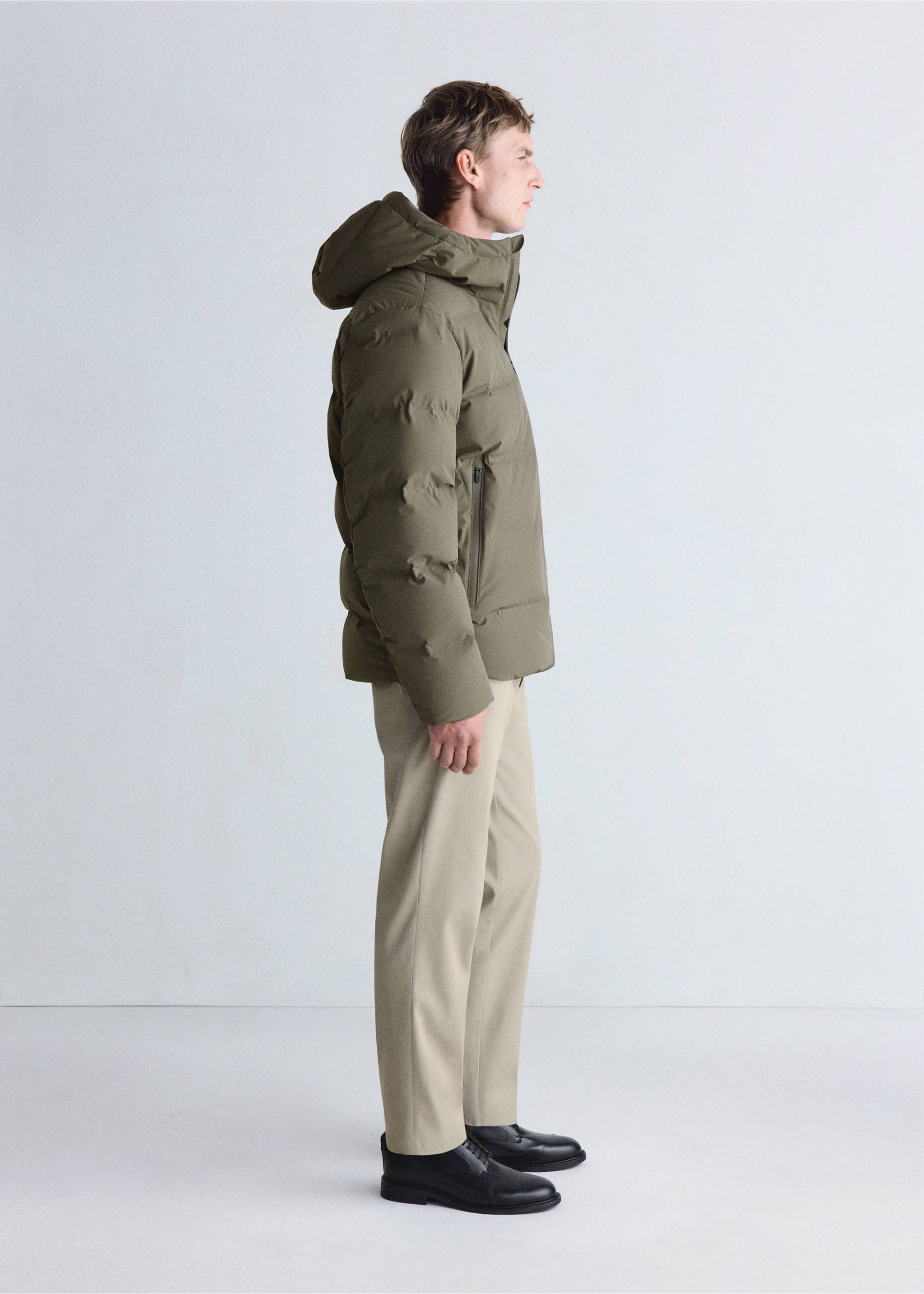 Anorak matelassé rembourré de duvet, imperméable - Détail de l'article 2, Marron moyen. Ref: 37027885-00.