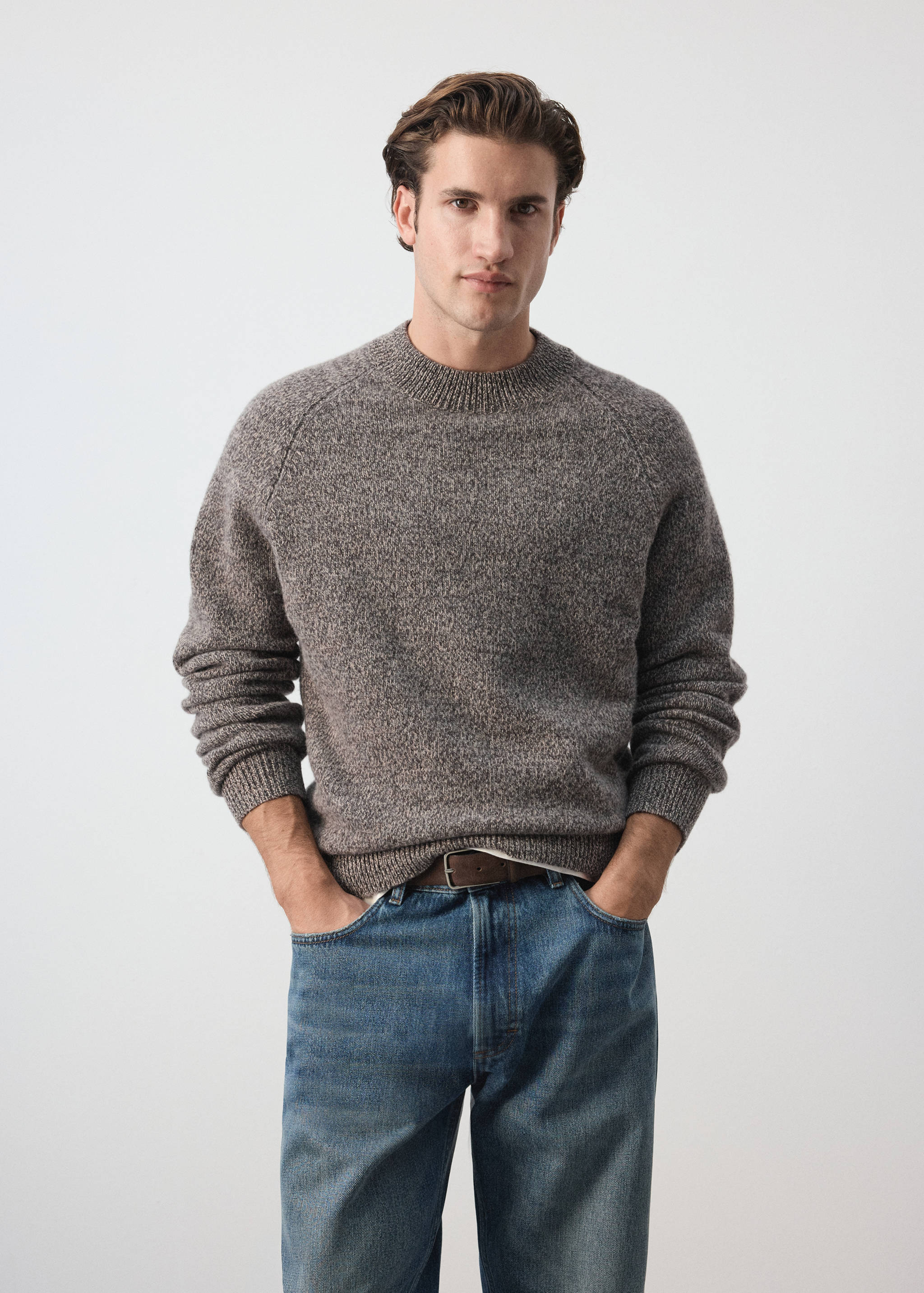 100% Italian wool knit jumper - Medium plane