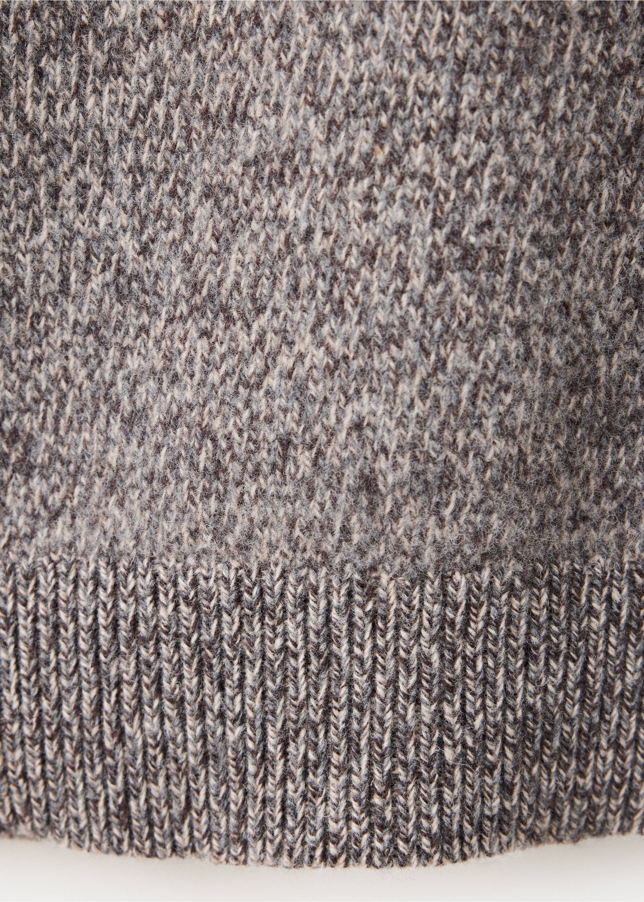 100% Italian wool knitted jumper - Details of the article 0, Tobacco Brown. Ref: 37027887-00.