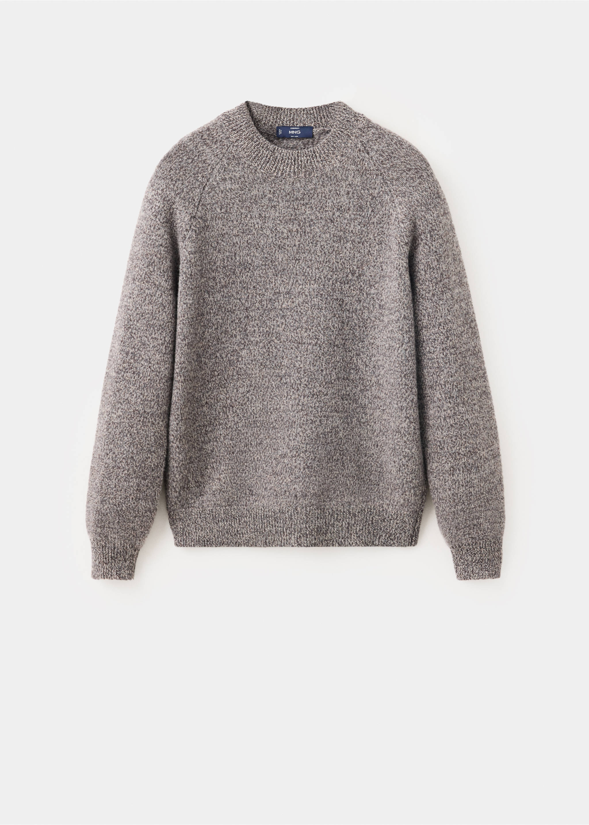 100% Italian wool knitted jumper - Article without model, Tobacco Brown. Ref: 37027887-00.