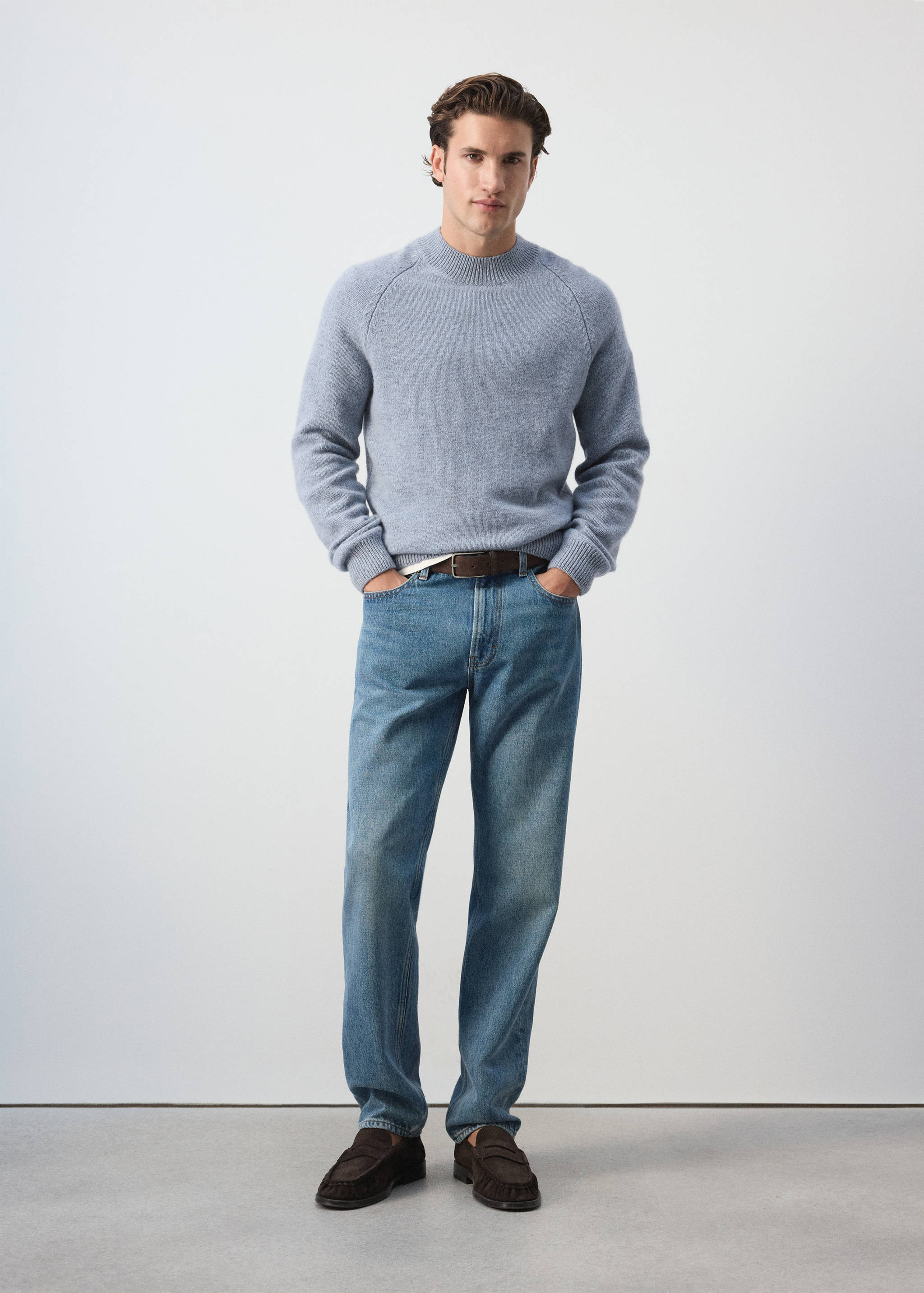 100% Italian wool knit jumper - General plane
